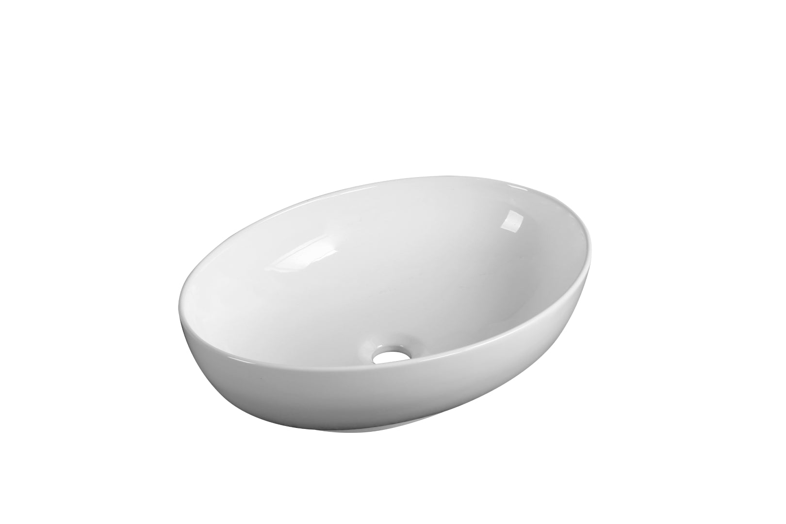 INFINITY CERAMIC BASIN ABOVE COUNTER OVAL GLOSS WHITE 515MM