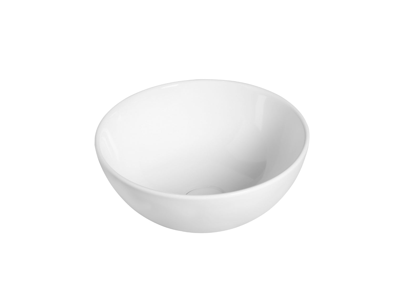 INFINITY CERAMIC BASIN ABOVE COUNTER ROUND GLOSS WHITE 280MM