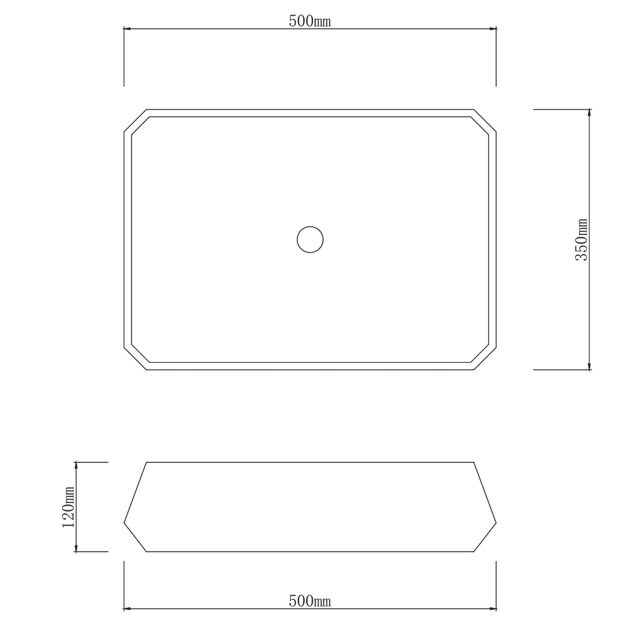 INFINITY ABOVE COUNTER CONCRETE BASIN MATTE GREY 500MM