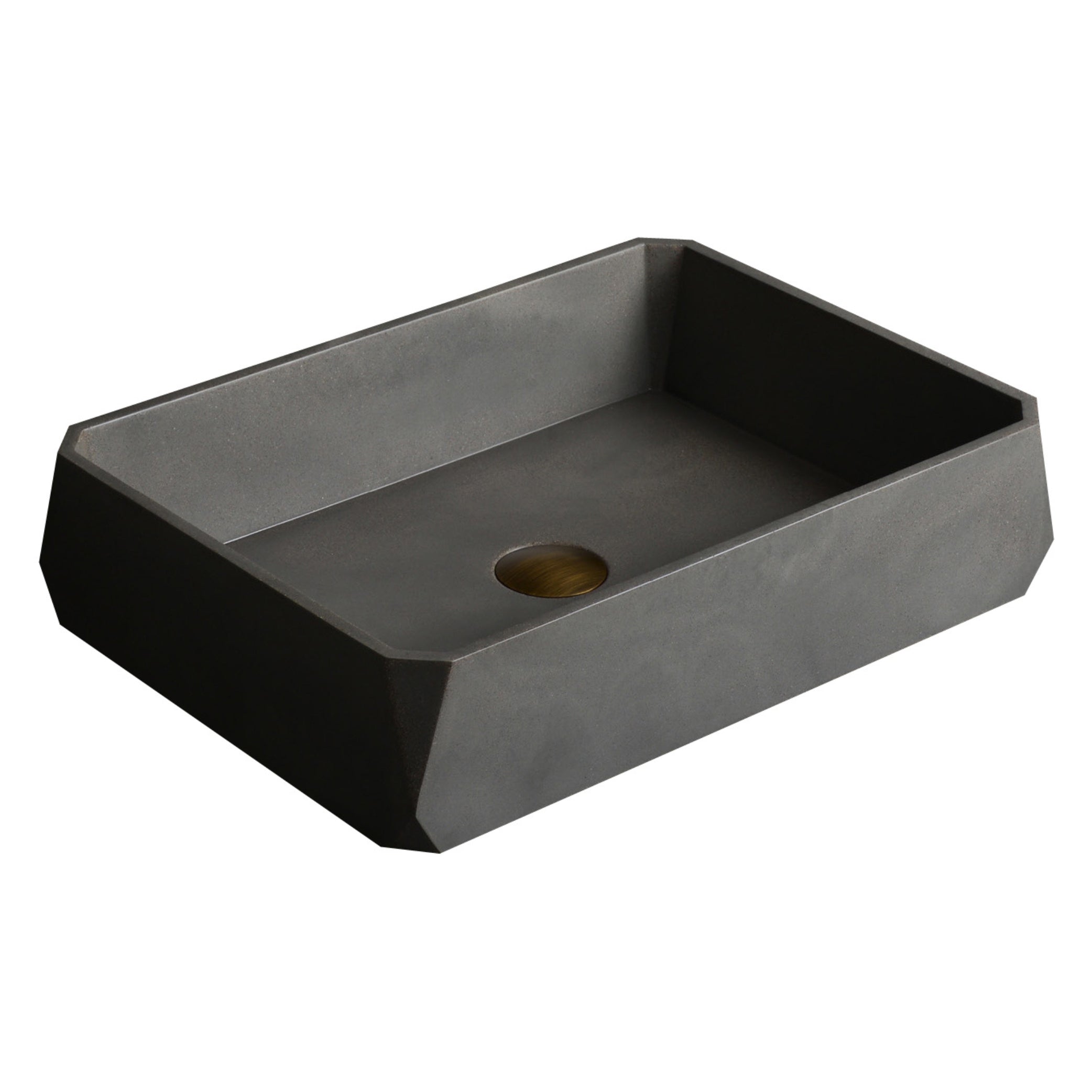 INFINITY ABOVE COUNTER CONCRETE BASIN MATTE GREY 500MM