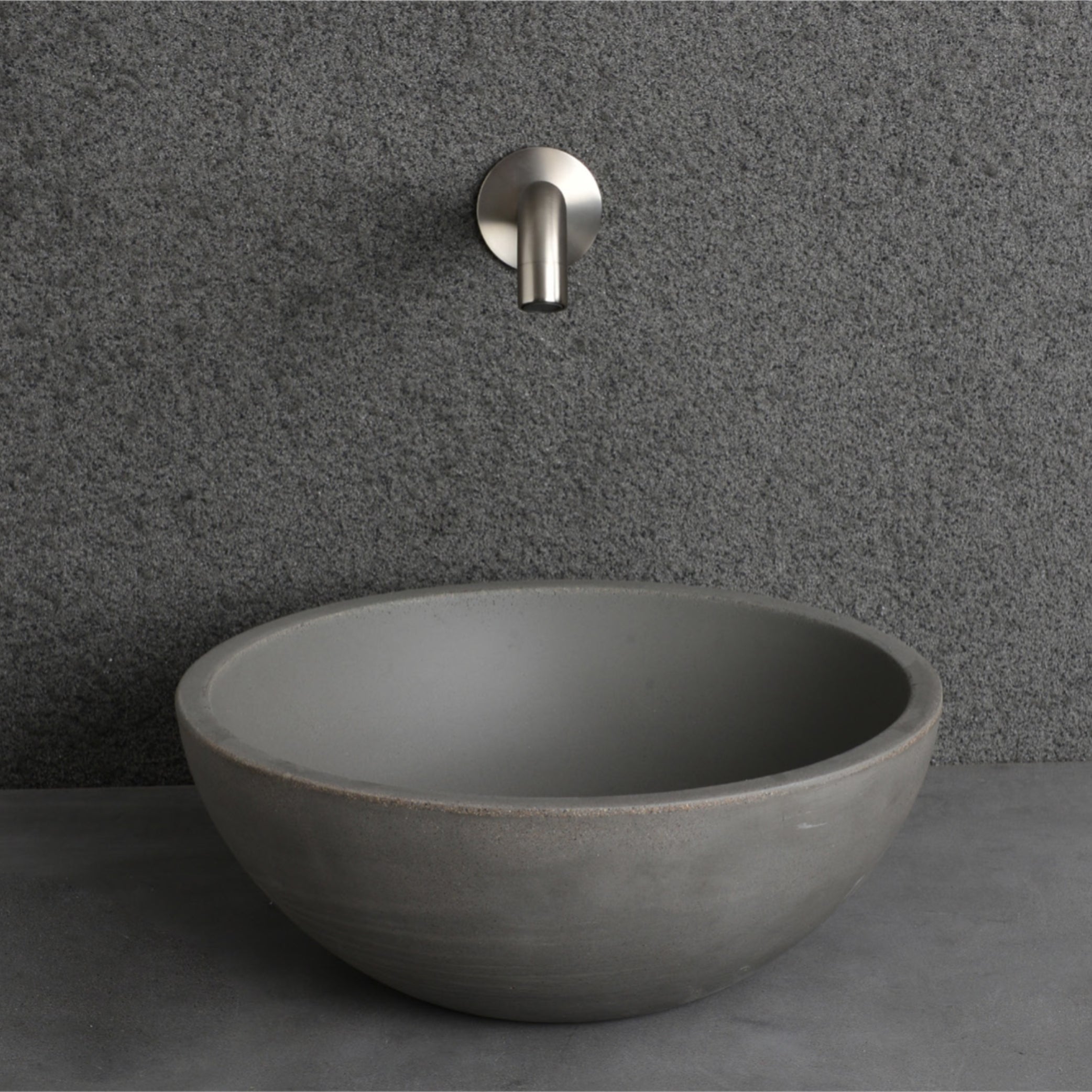 INFINITY ABOVE COUNTER CONCRETE BASIN MATTE GREY 360MM