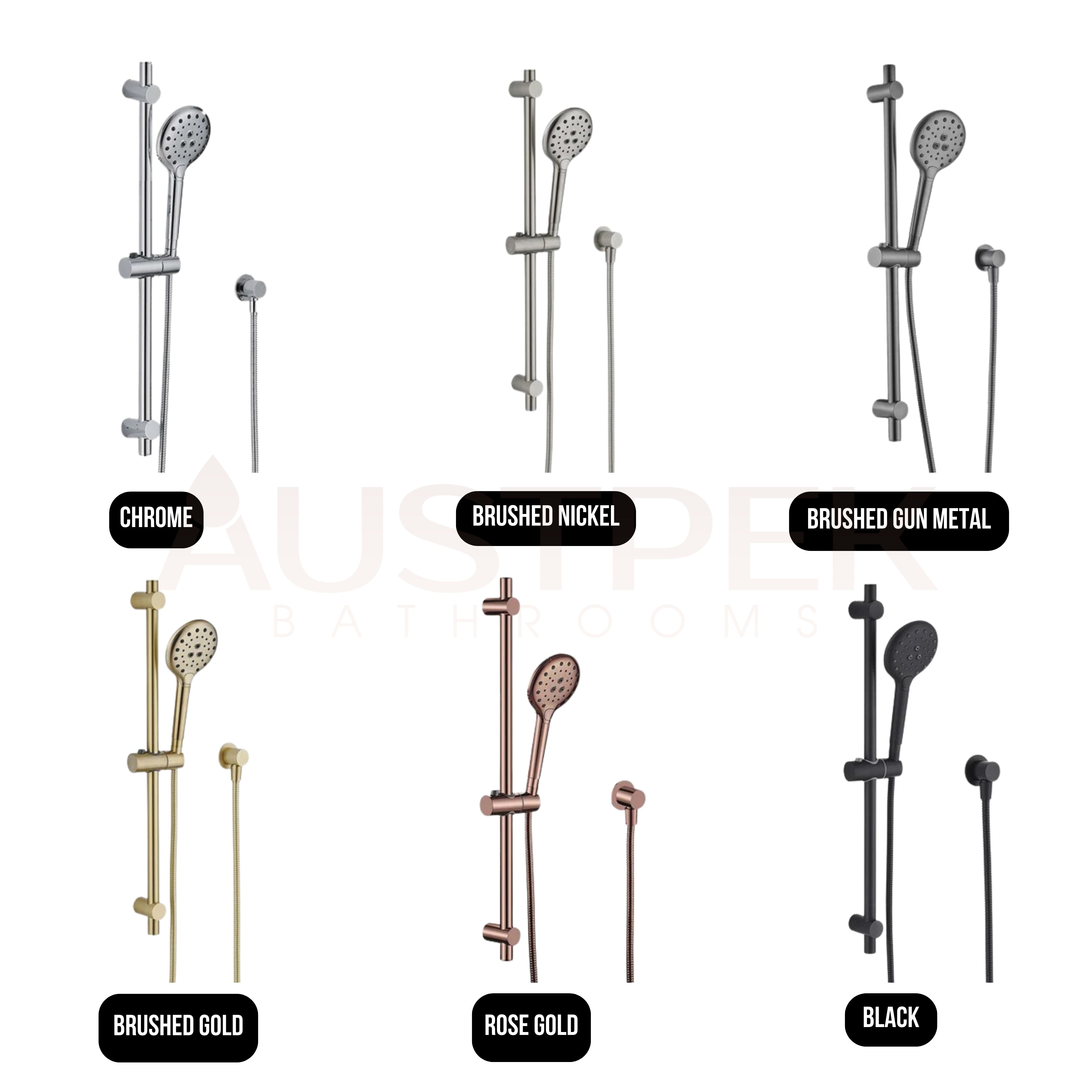 HELLYCAR IDEAL HAND SHOWER ON RAIL BRUSHED NICKEL