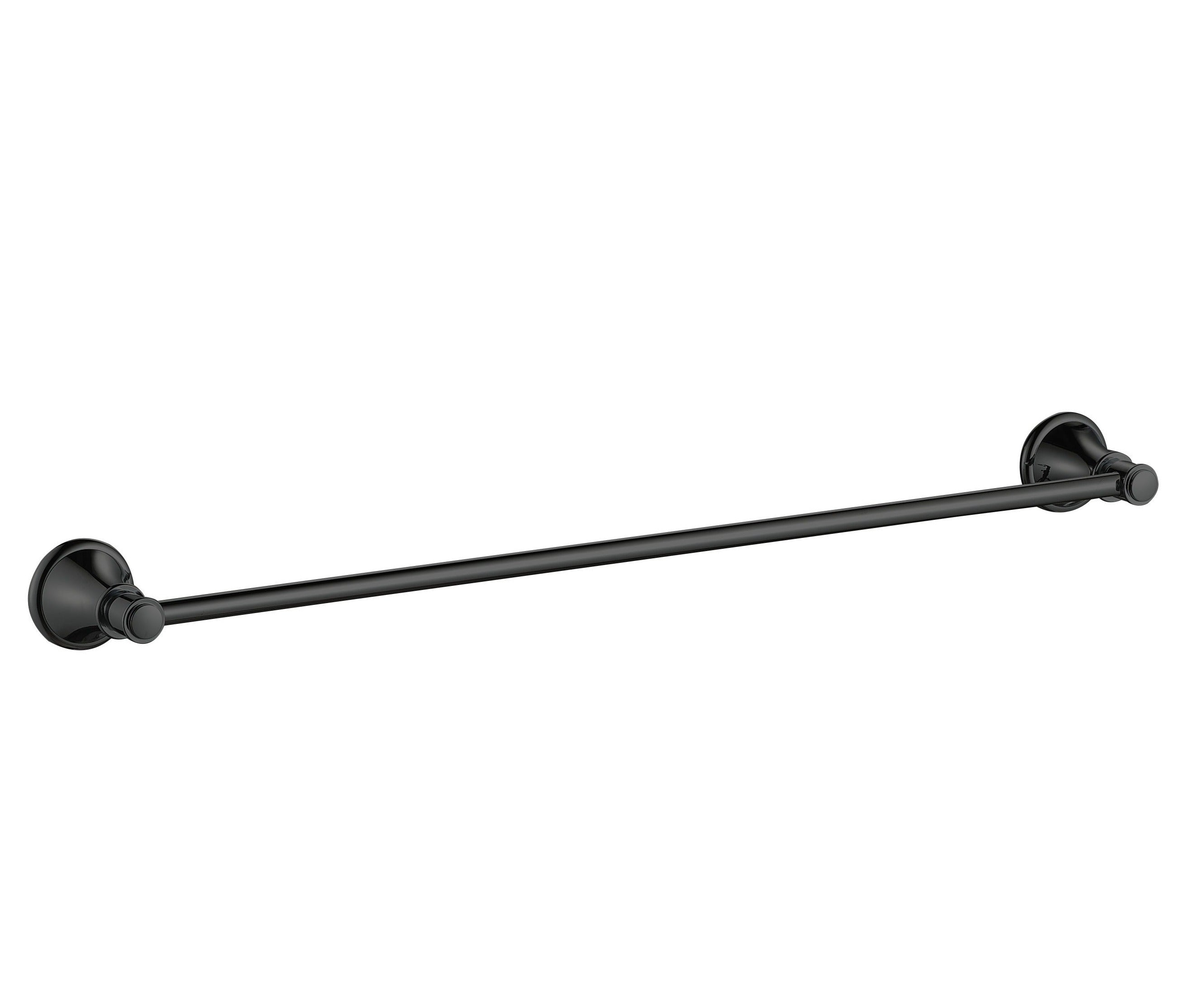 IKON CLASICO NON-HEATED SINGLE TOWEL RAIL MATTE BLACK 600MM