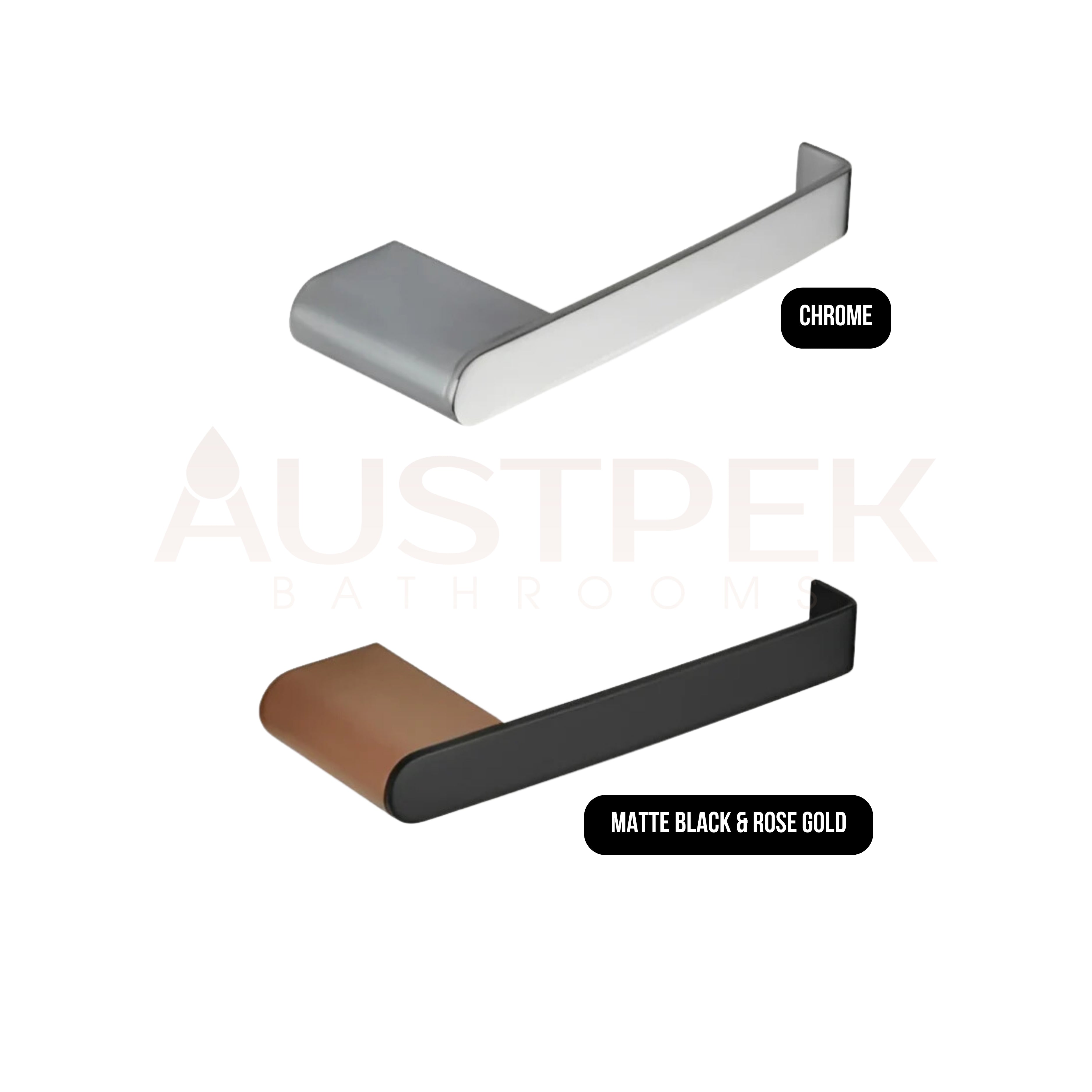 INSPIRE ZEVIO TOWEL BAR MATTE BLACK AND ROSE GOLD 160MM