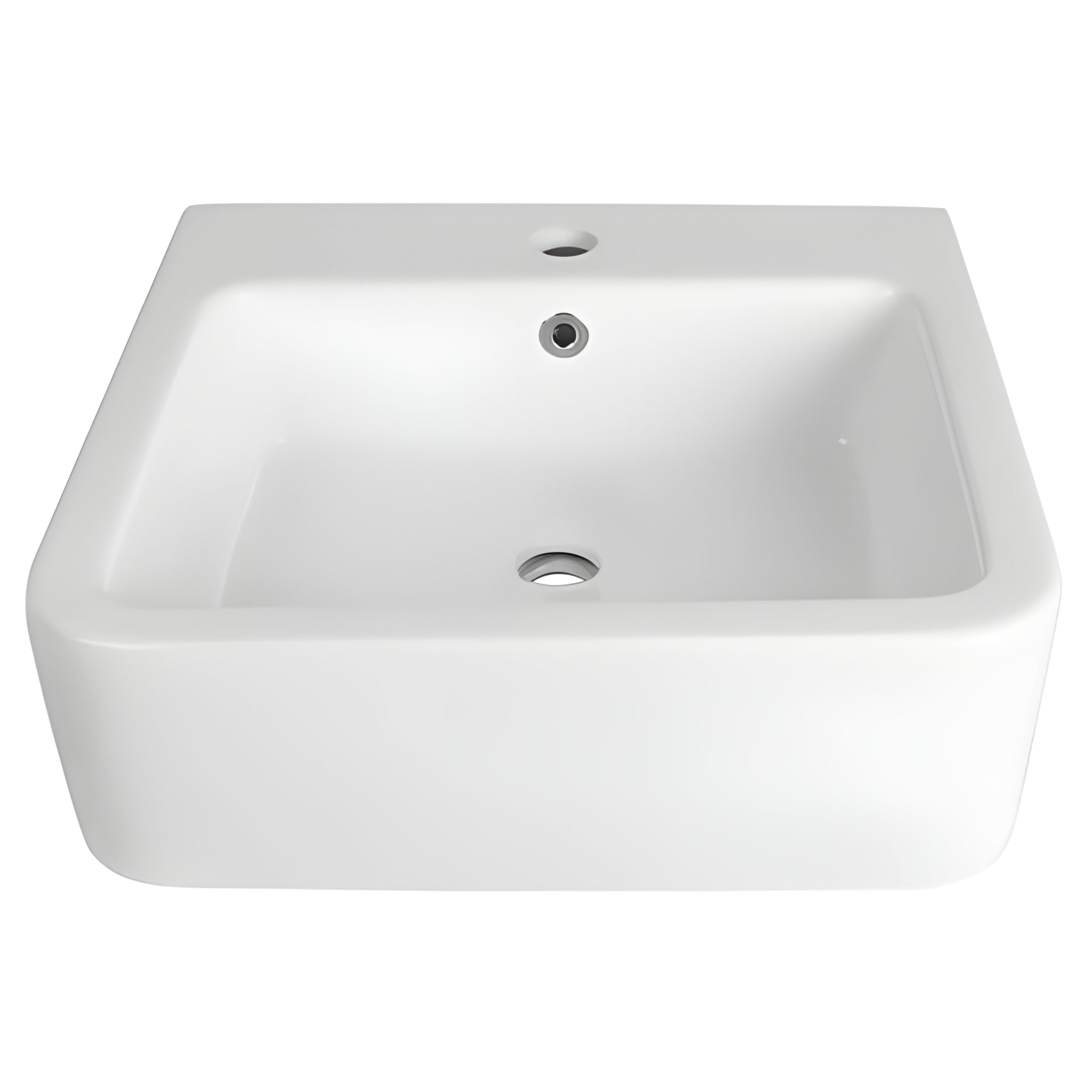 INSPIRE WALL HUNG RECESS BASIN SQUARE WHITE 470MM