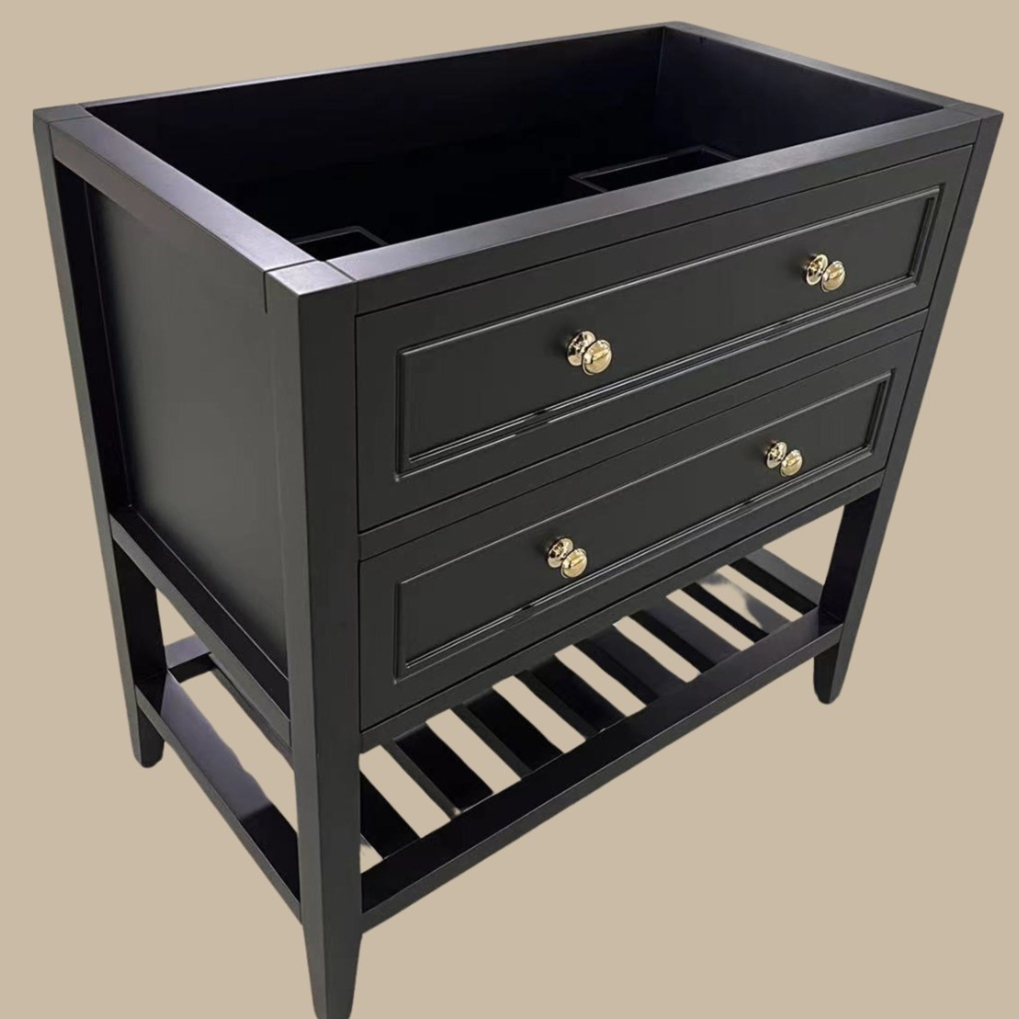 JOINERY BY BEARS AUDREY BLACK 900MM SINGLE BOWL FREESTANDING VANITY PACKAGE