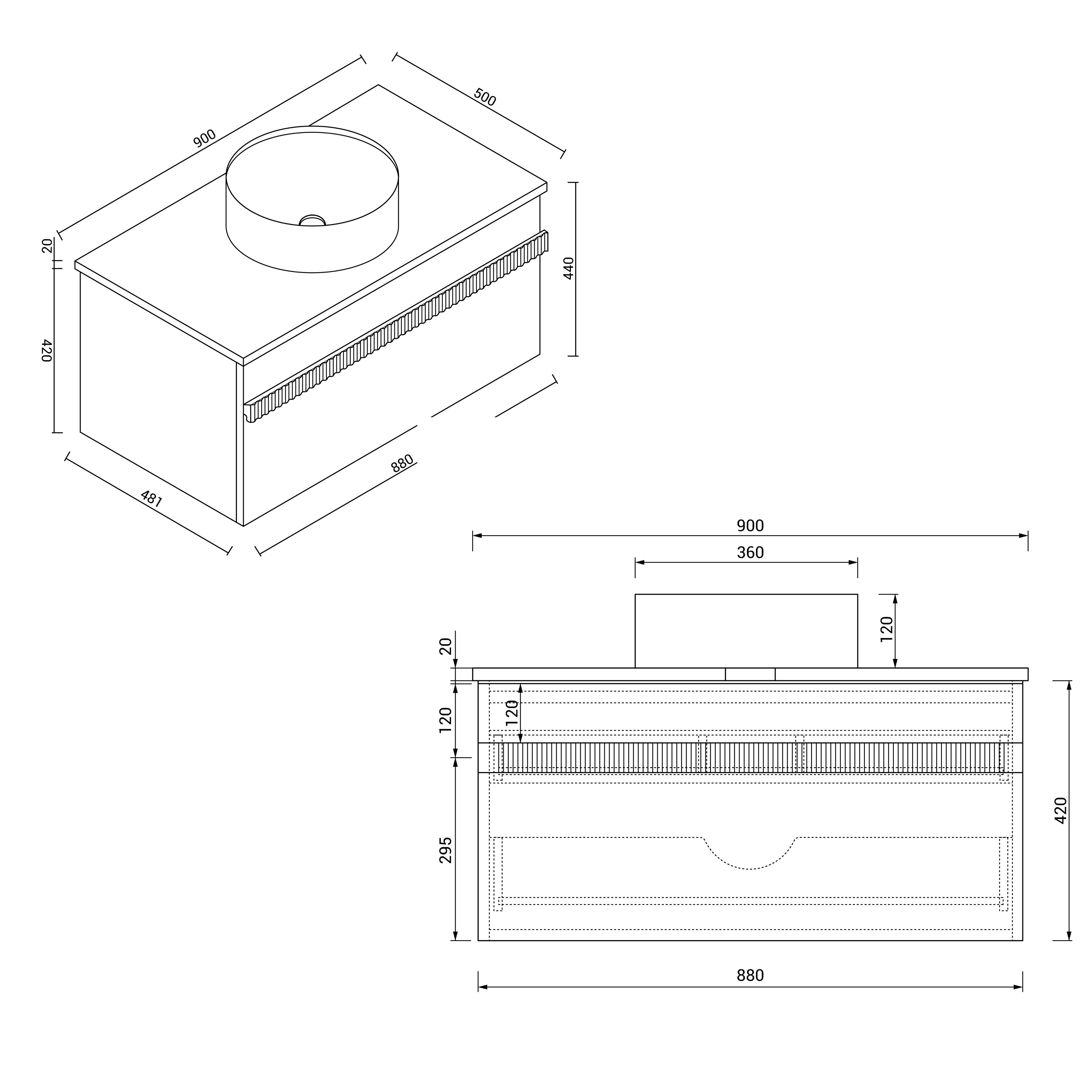 JOINERY BY BEARS ASHTON WALNUT 900MM SINGLE BOWL WALL HUNG VANITY PACKAGE