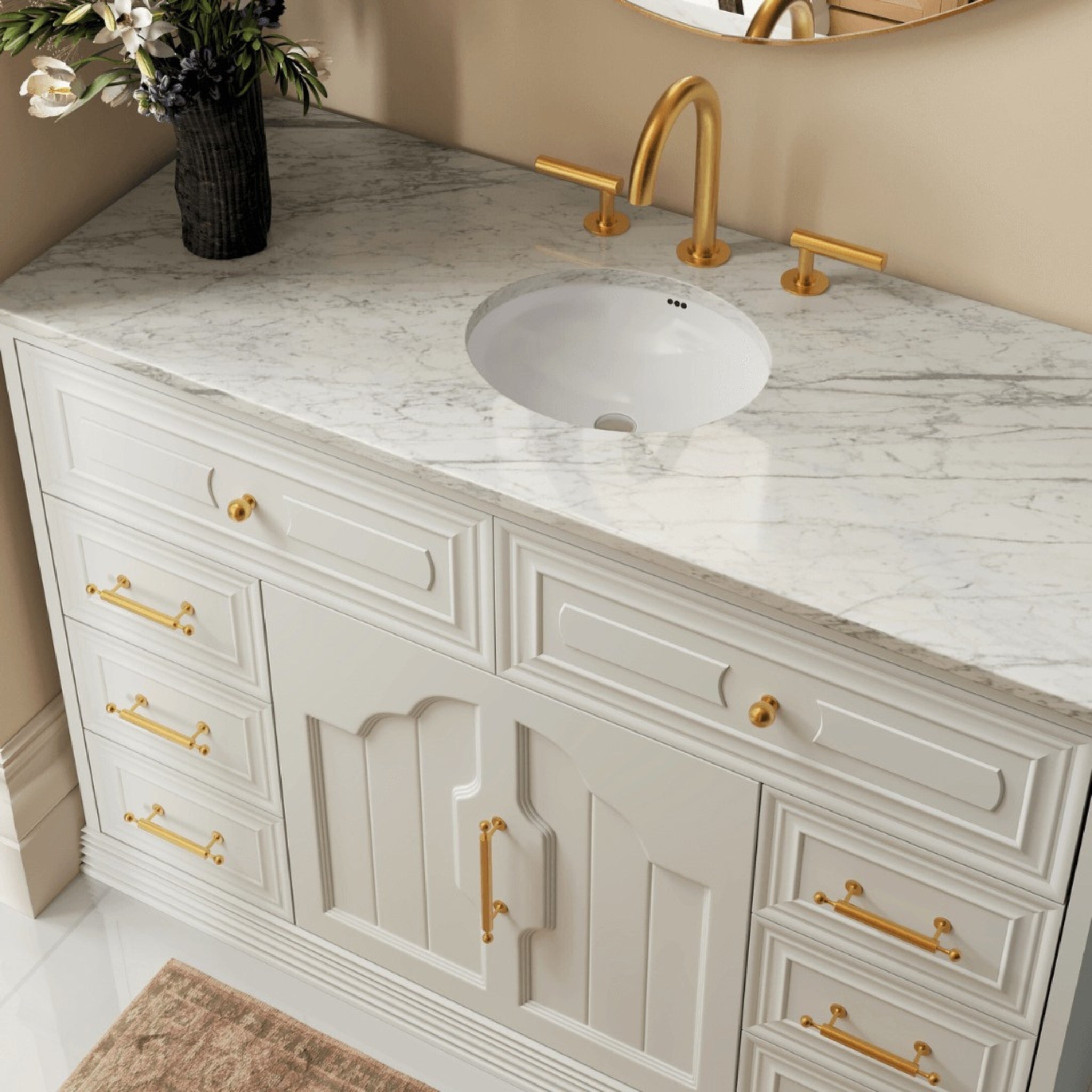 JOINERY BY BEARS ELEANOR CLASSIC WHITE 1500MM SINGLE BOWL FREESTANDING VANITY PACKAGE