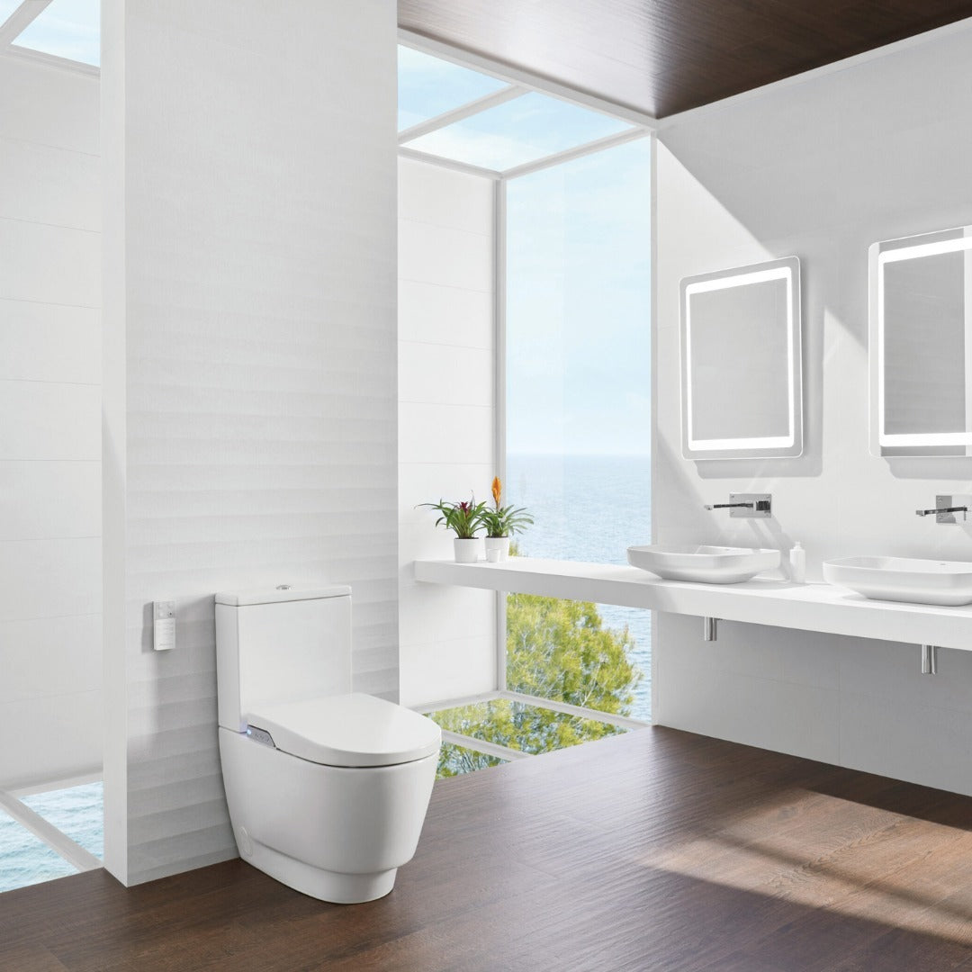 JOHNSON SUISSE LISTO BTW RIMLESS SMART TOILET SUITE W/ REMOTE CONTROL GLOSS WHITE