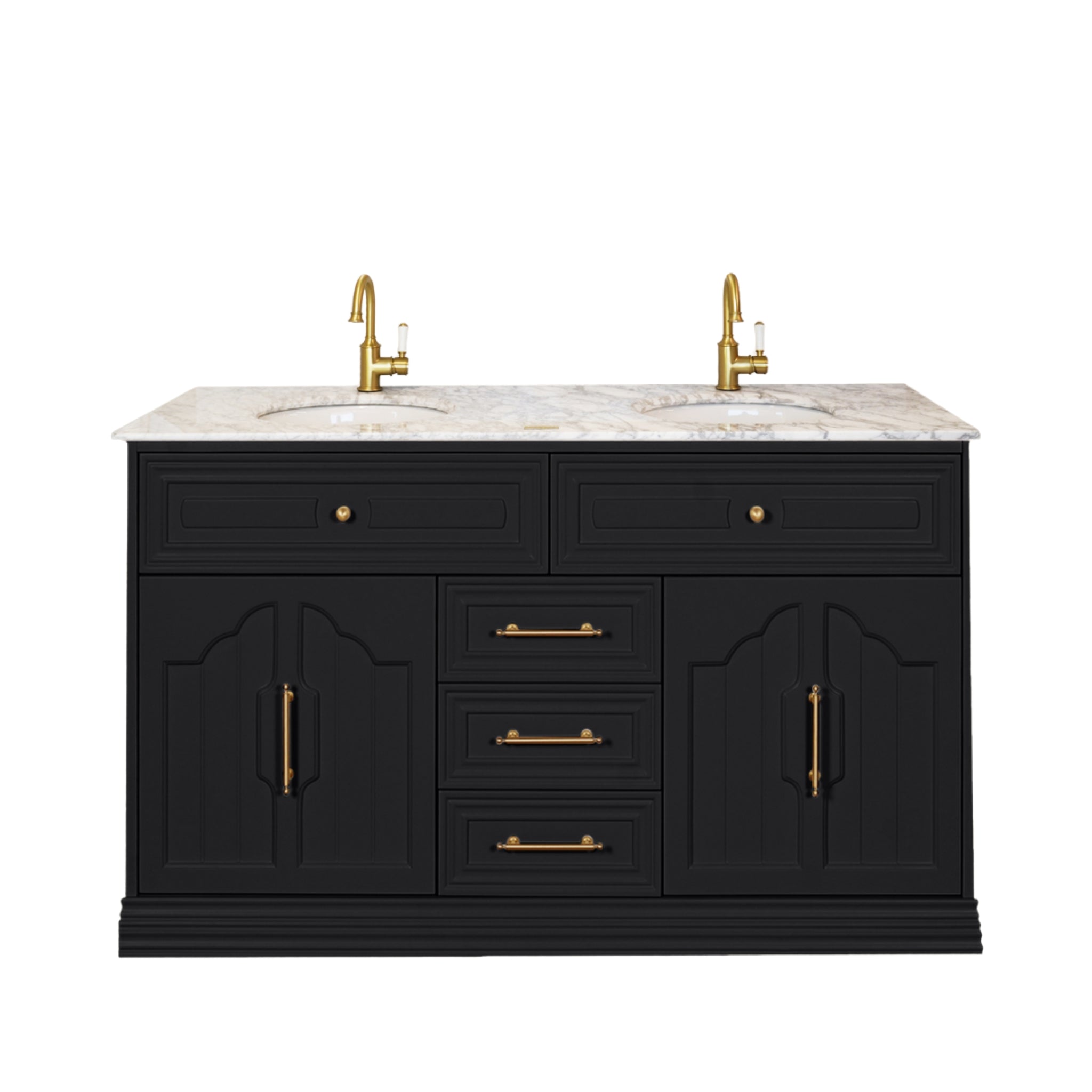 JOINERY BY BEARS ELEANOR BLACK 1500MM DOUBLE BOWL FREESTANDING VANITY PACKAGE