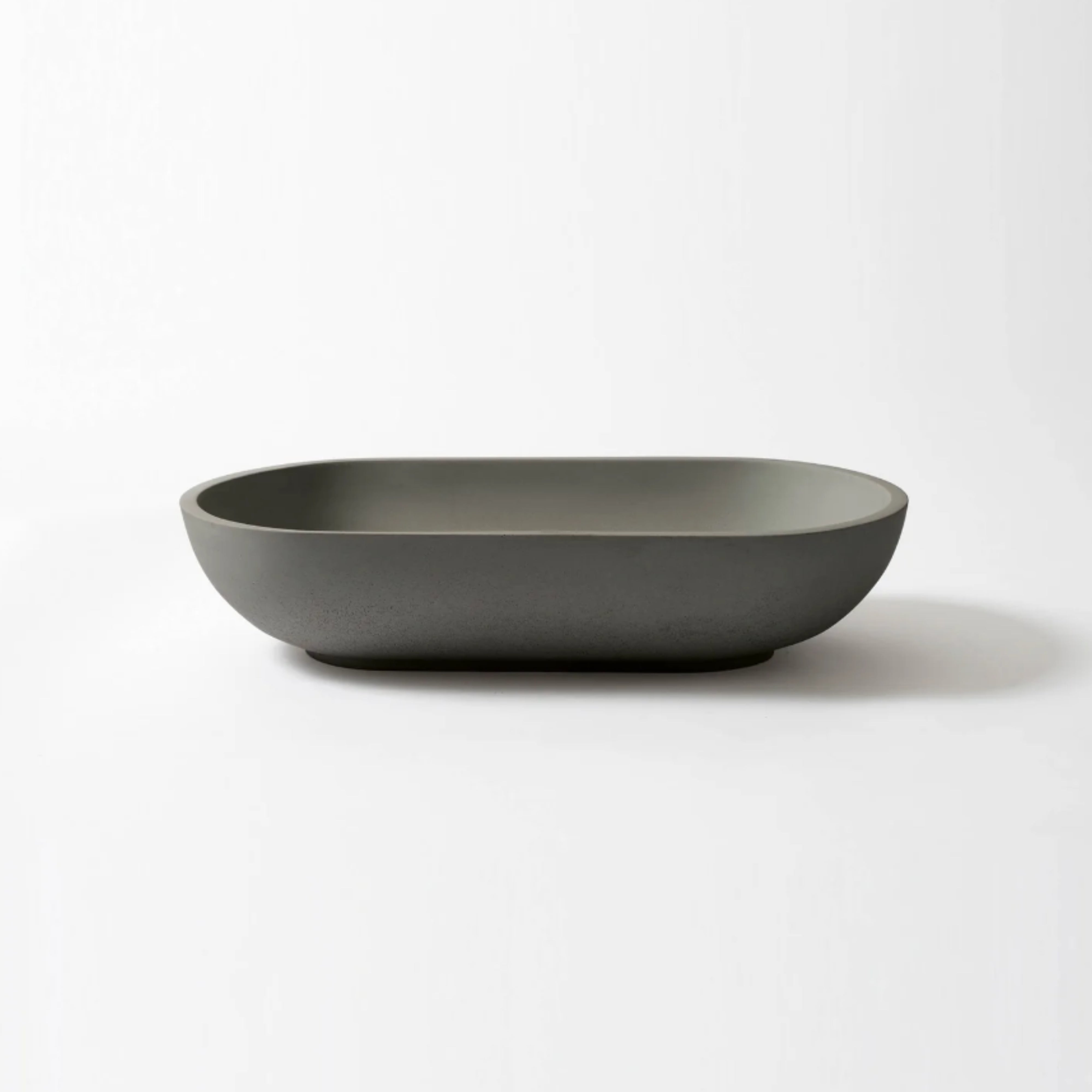 CONCRETE STUDIO KAARLA OVAL ABOVE COUNTER BASIN MID GREY 540MM