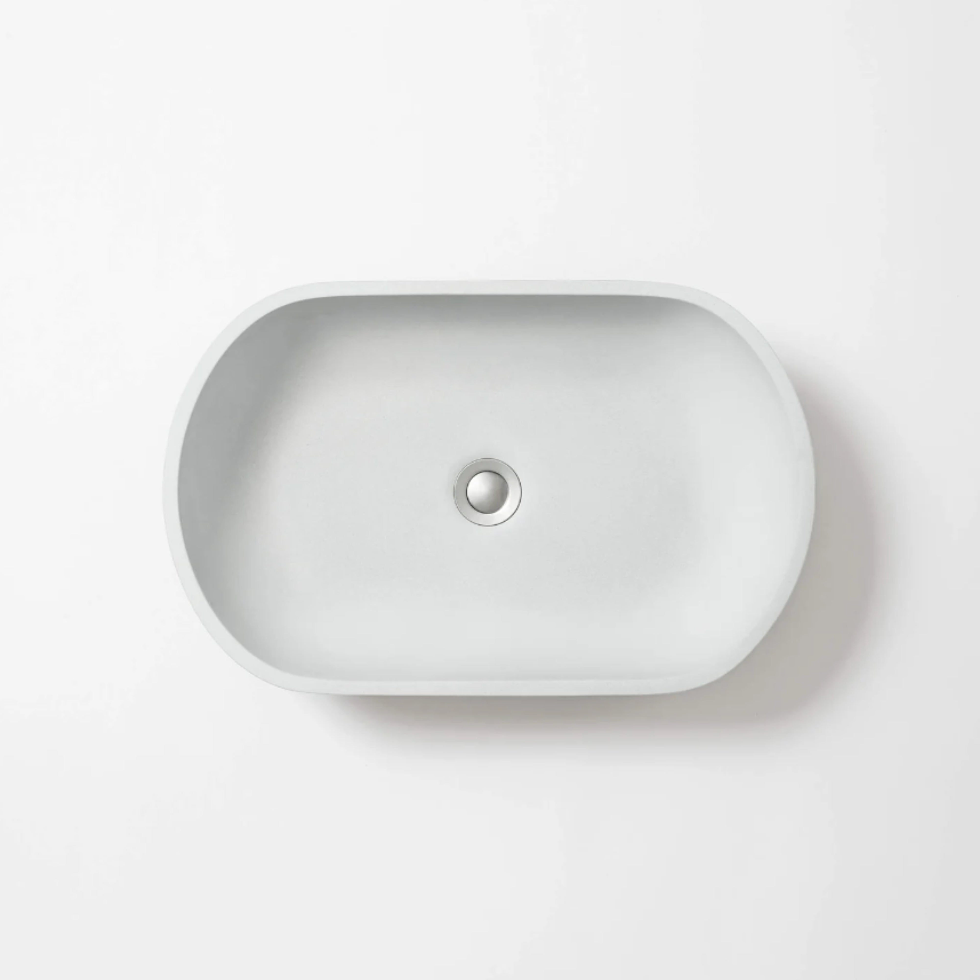 CONCRETE STUDIO KAARLA OVAL ABOVE COUNTER BASIN WHITE 540MM