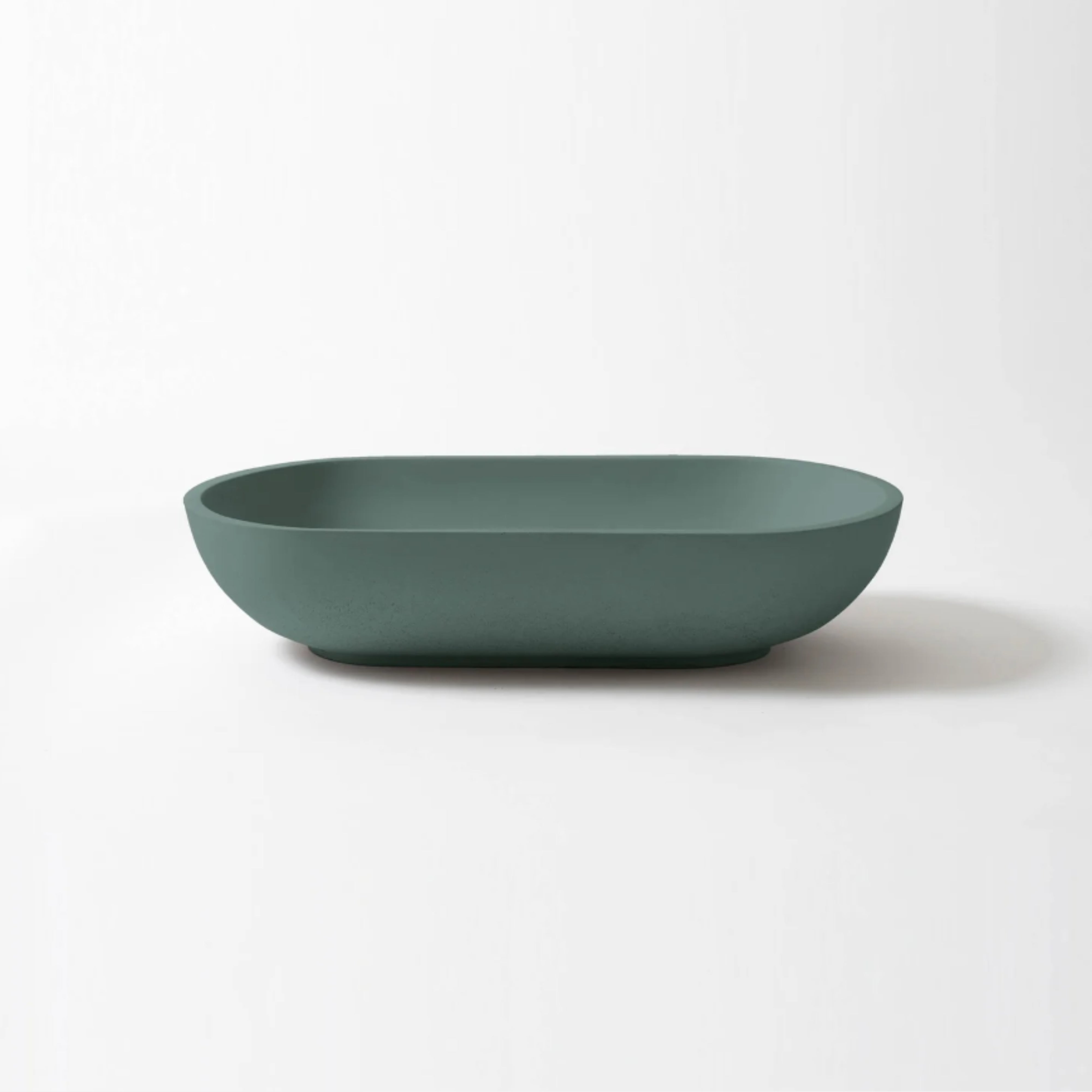 CONCRETE STUDIO KAARLA OVAL ABOVE COUNTER BASIN TEAL 540MM