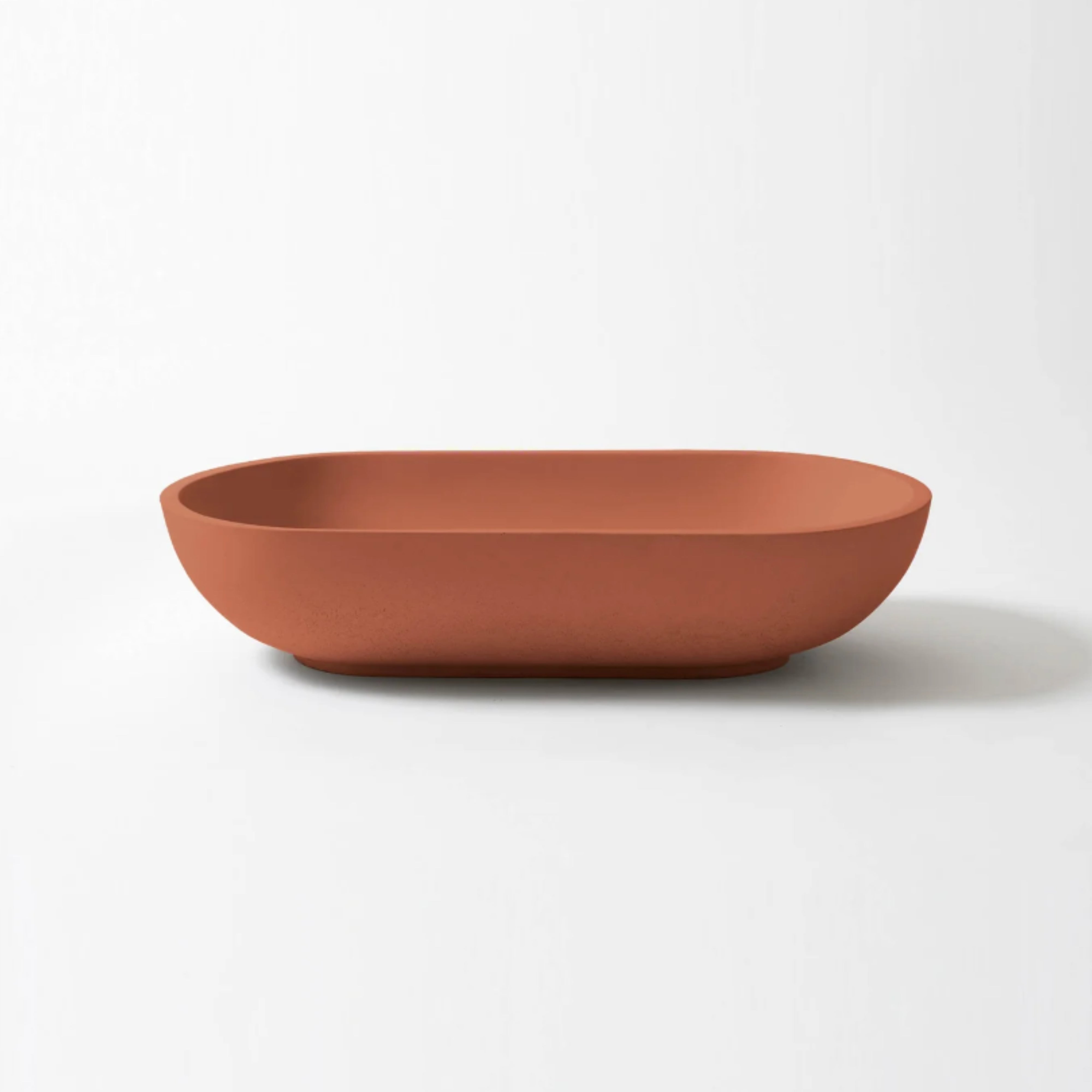 CONCRETE STUDIO KAARLA OVAL ABOVE COUNTER BASIN TERRACOTTA 540MM