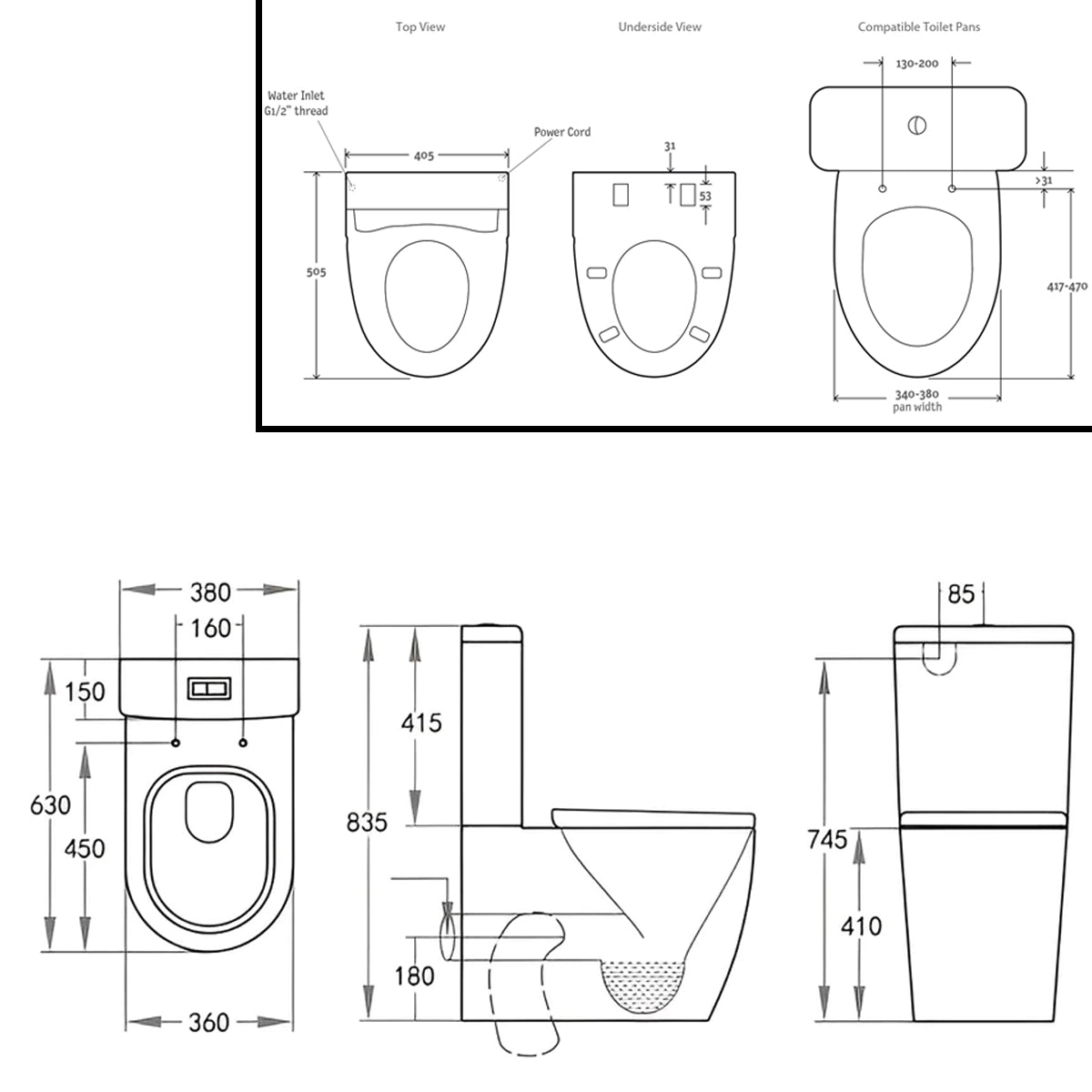 KOHLER X ENGLEFIELD AUTOLID BIDET SEAT PLUS WITH REMOTE CONTROL AND VEDA BTW TOILET SUITE PACKAGE ELONGATED GLOSS WHITE