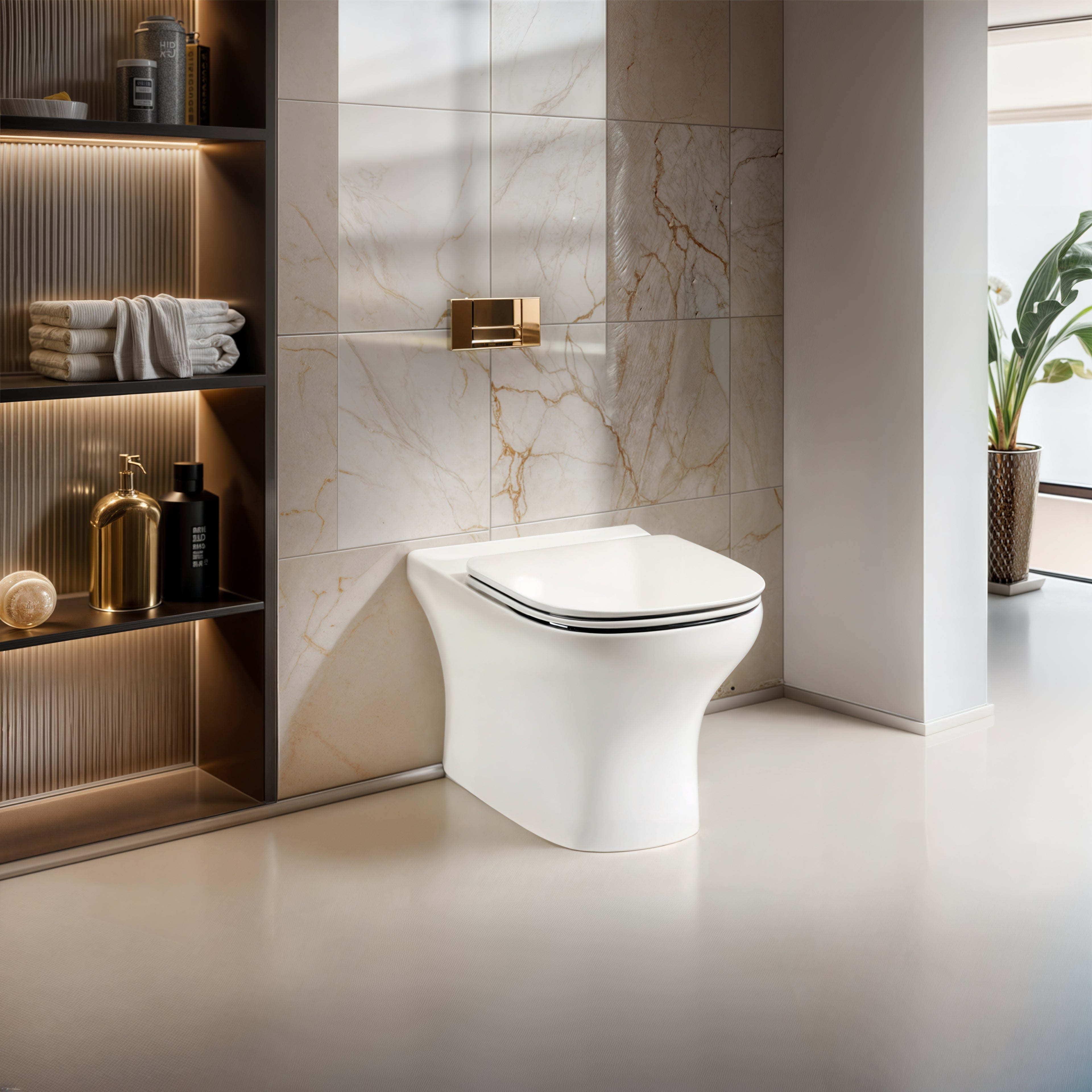 KOHLER MODERNLIFE WALL FACED TOILET WITH ELITE SEAT GLOSS WHITE