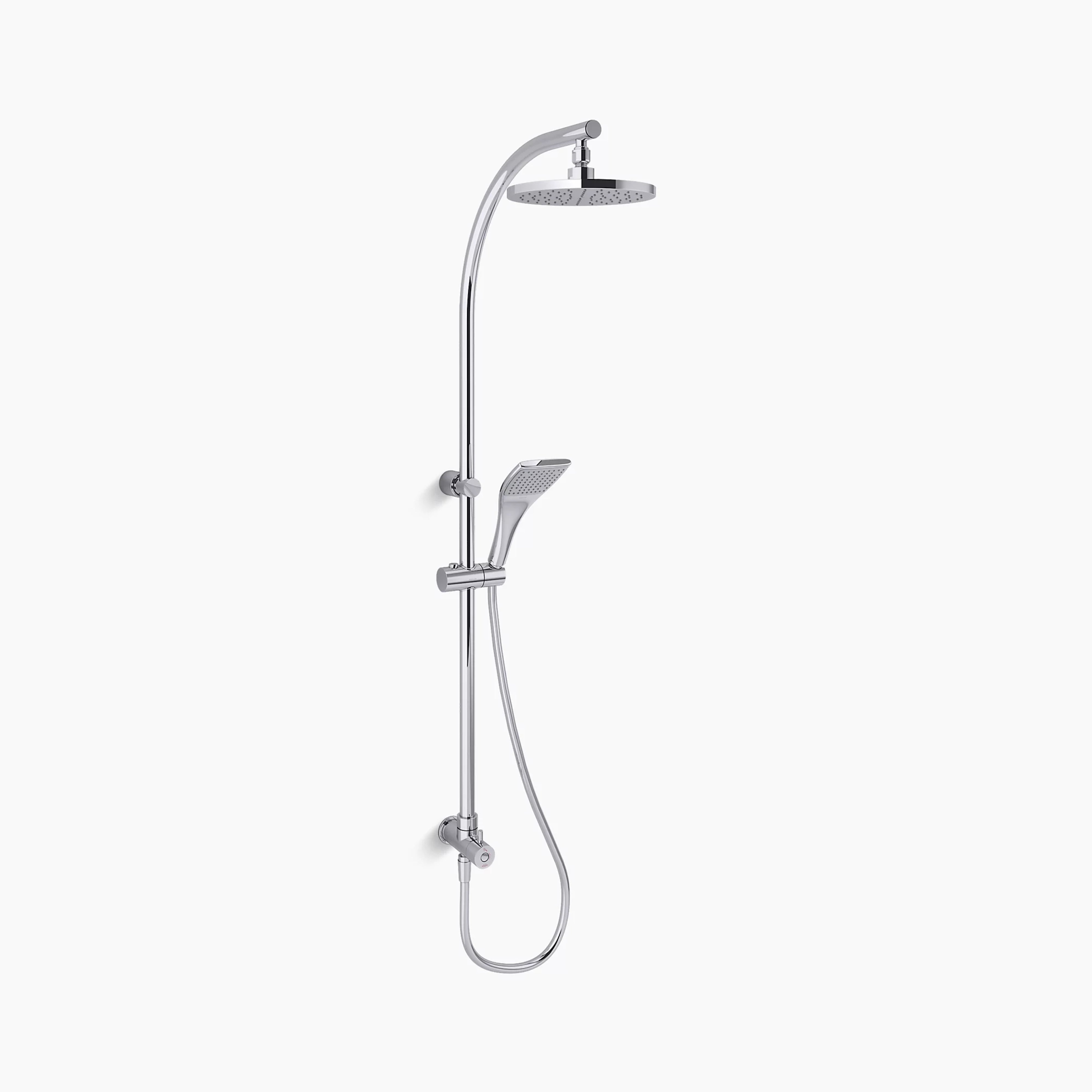 KOHLER RAIN ROUND TWIN SHOWER POLISHED CHROME