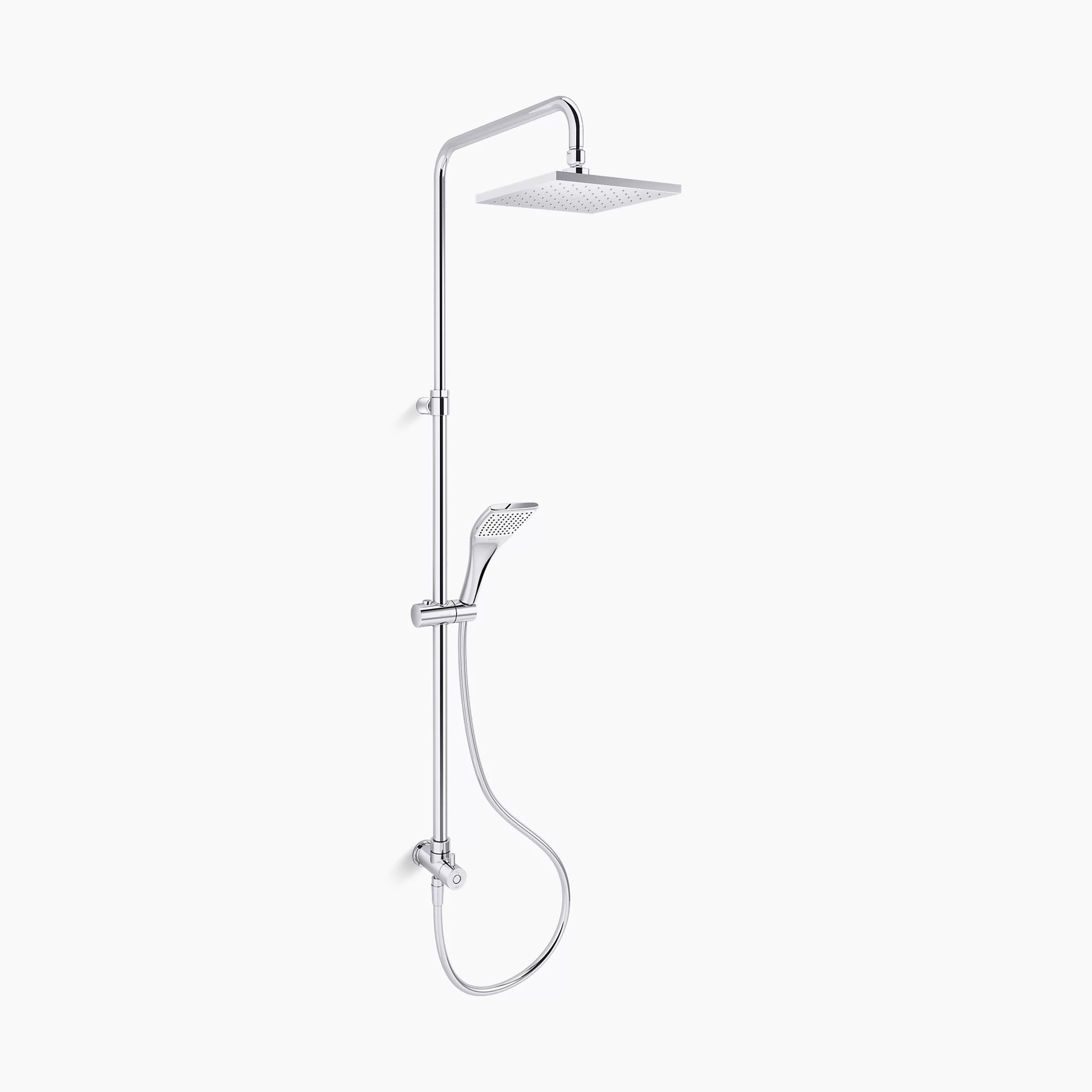 KOHLER RAIN SQUARE TWIN SHOWER POLISHED CHROME