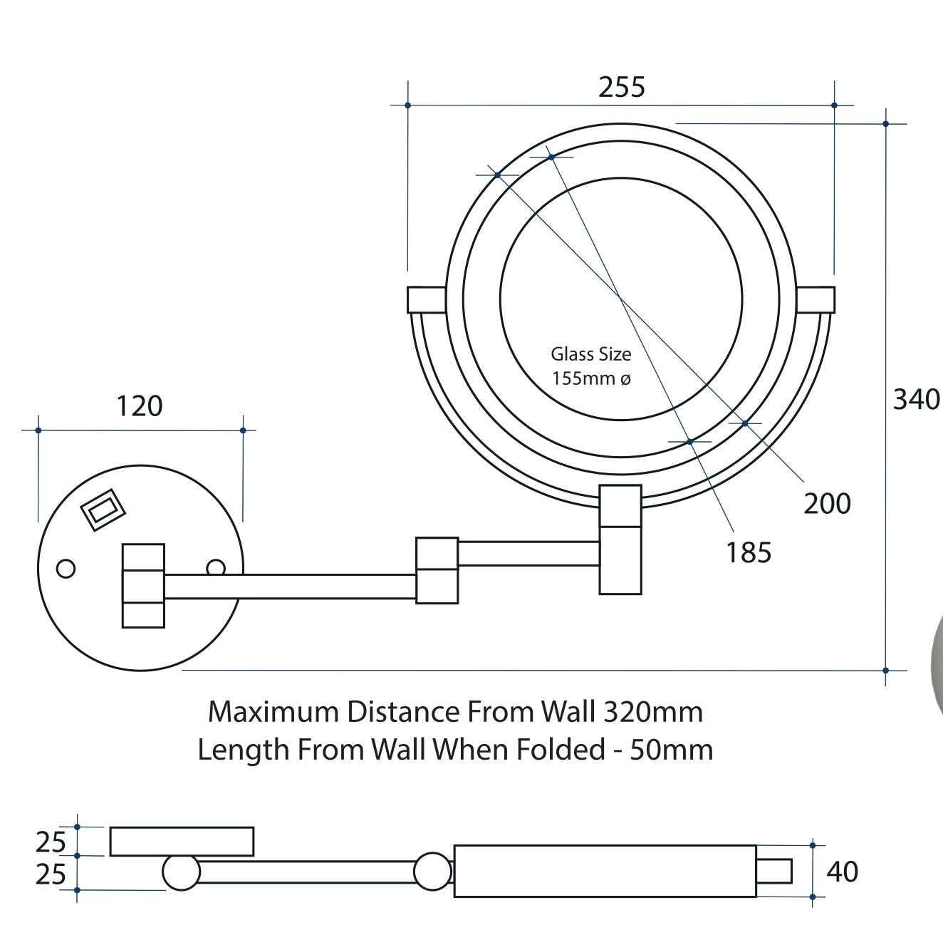 8x magnifying deals mirror with light