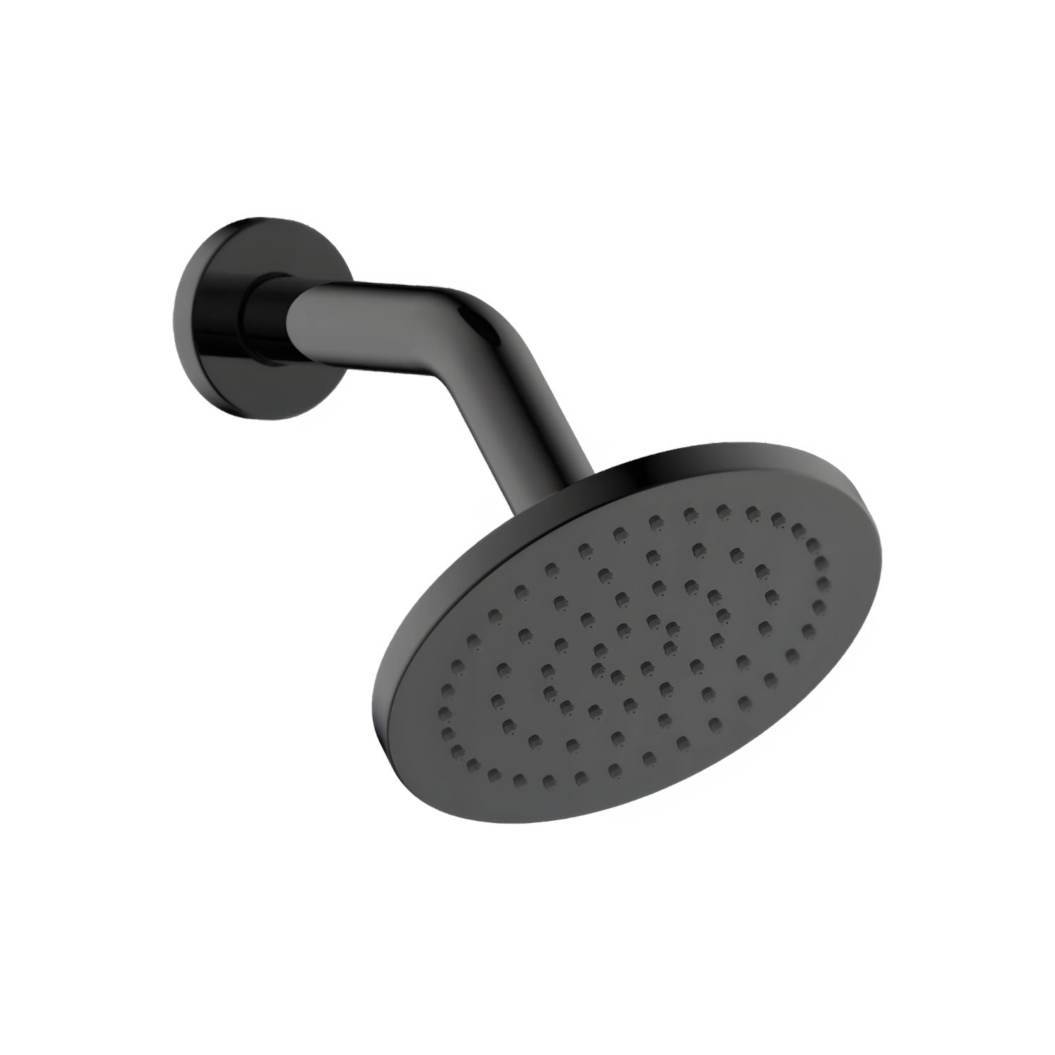 GARETH ASHTON ABS ROUND SHOWER WITH ARM 152MM BLACK