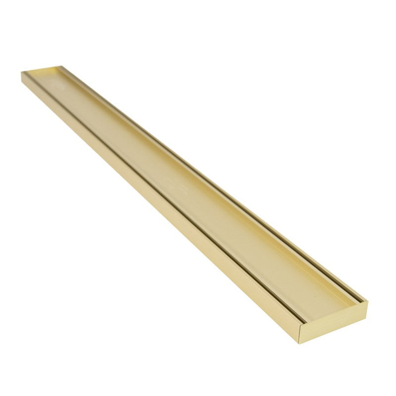 AQUAPERLA TILE INSERT GRATE 100X26MM MATTE YELLOW GOLD