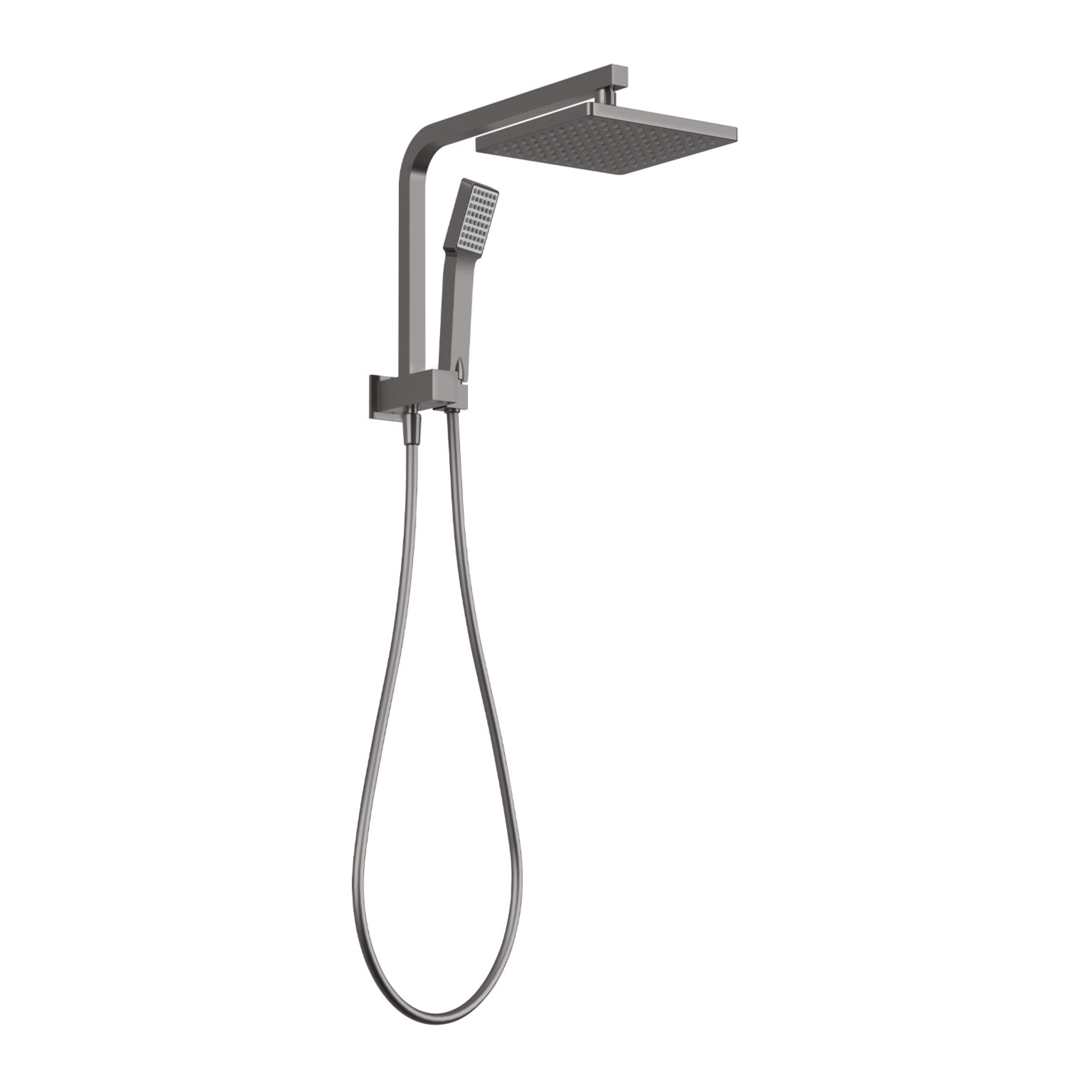 PHOENIX LEXI COMPACT TWIN SHOWER BRUSHED CARBON