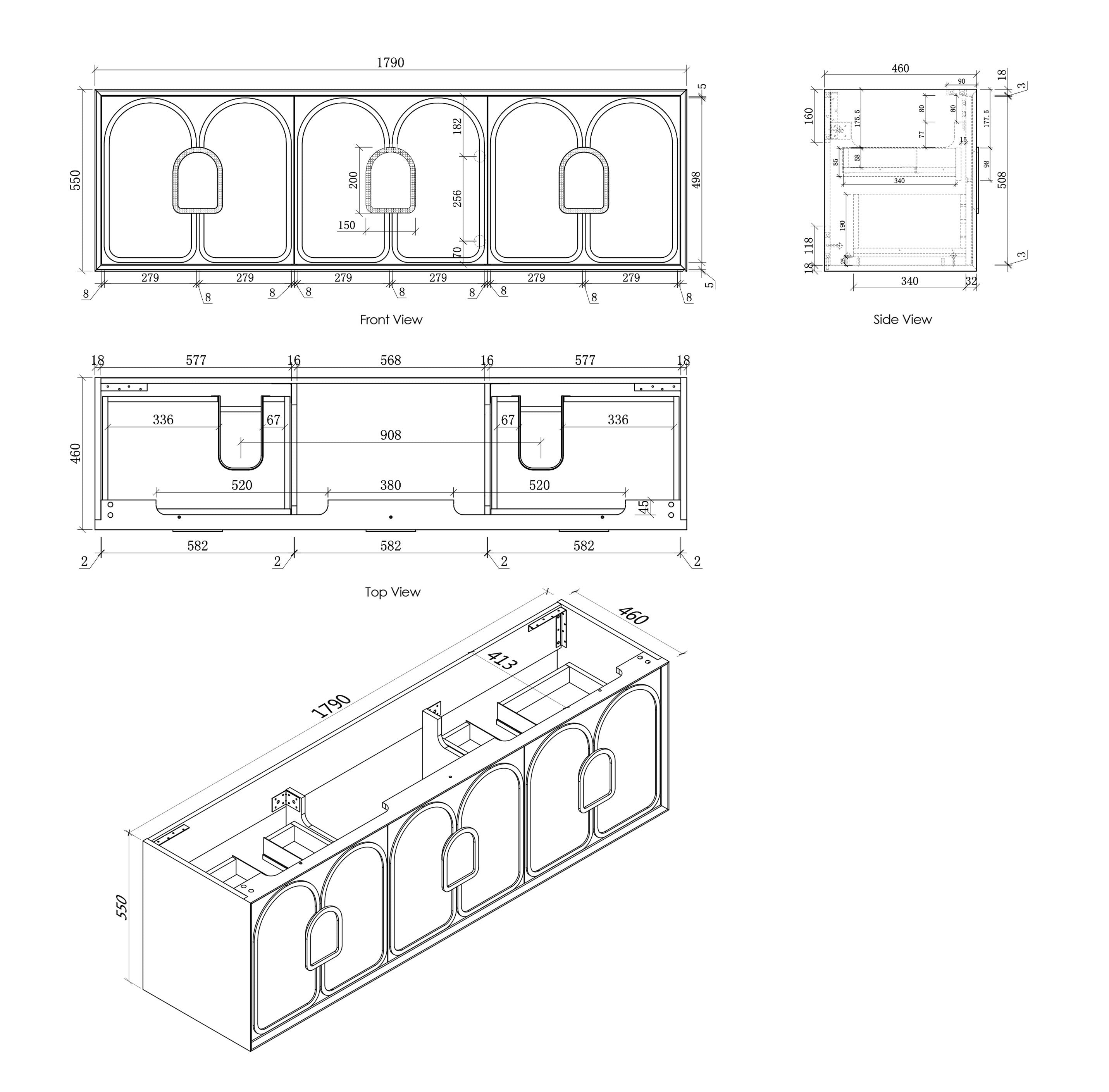 OTTI LAGUNA NATURAL AMERICAN OAK 1800MM DOUBLE BOWL WALL HUNG VANITY