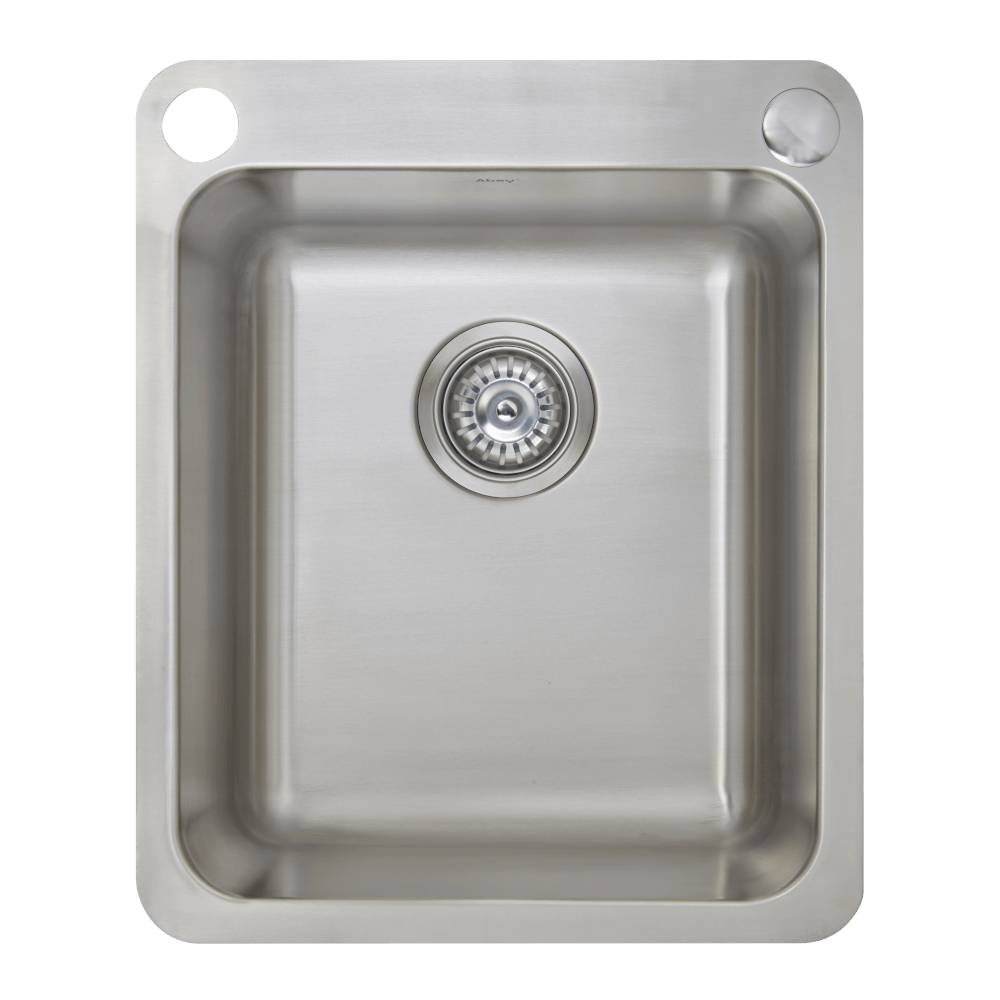 ABEY SINGLE BOWL LAUNDRY SINK WITH DUAL BYPASS STAINLESS STEEL 406MM