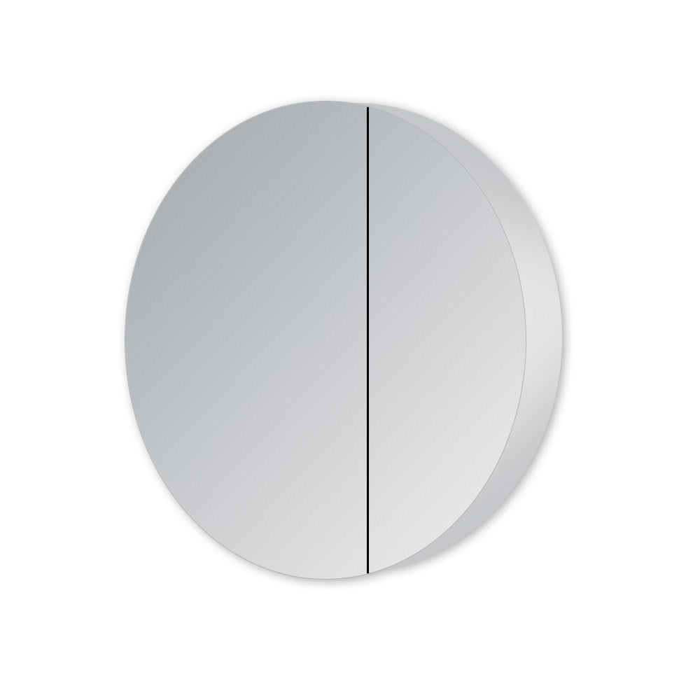 AQUAPERLA SILVER LED MIRROR SHAVING CABINET 600MM