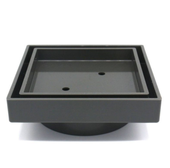 AQUAPERLA TILE INSERT DRAIN 115MM GUN METAL