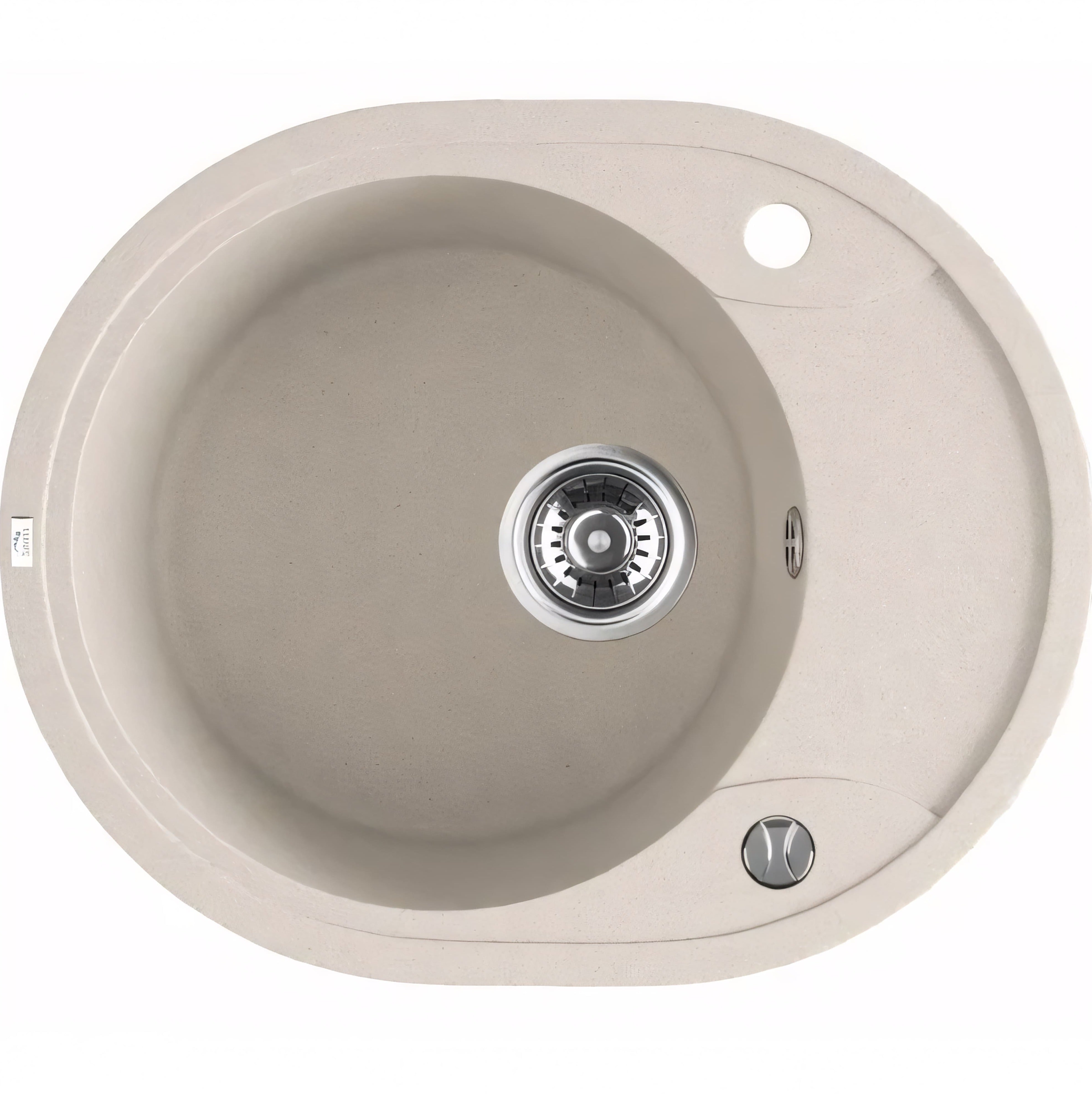 AQUAPERLA LAVEO UNDERMOUNT SINGLE BOWL SINK BEIGE GRANITE 470MM