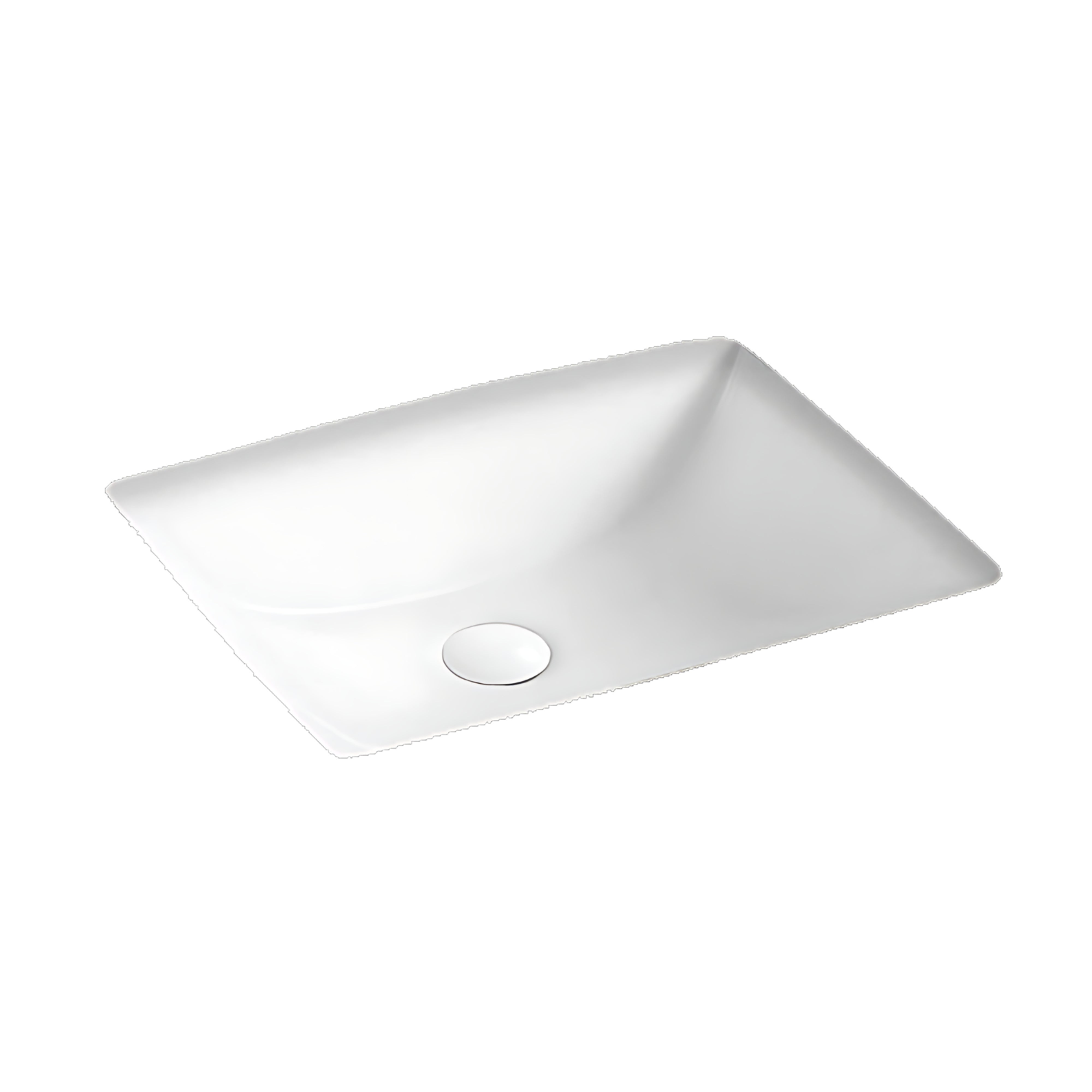 GARETH ASHTON VELA UNDER COUNTER BASIN WITH OVERFLOW WHITE 510MM