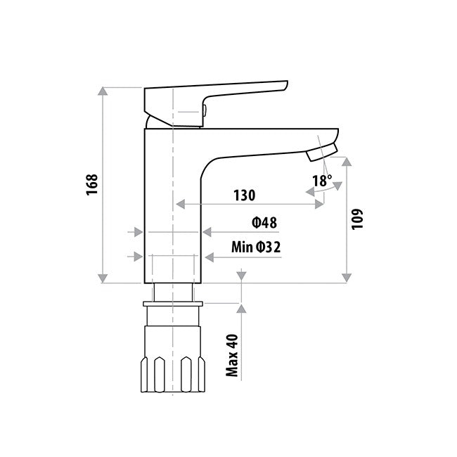 LINKWARE LIBERTY BASIN MIXER CHROME