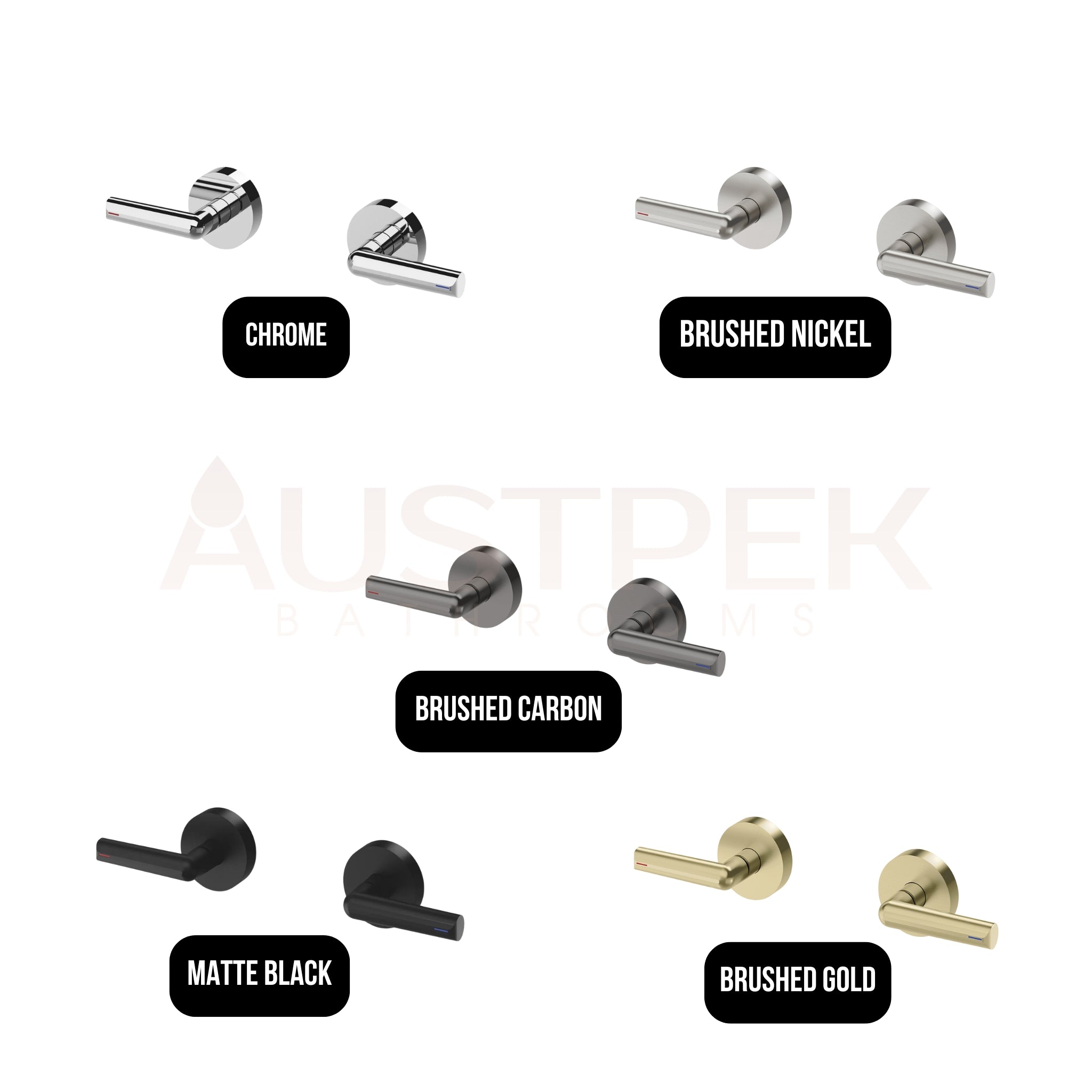 PHOENIX VIVID SLIMLINE PLUS LEVER WALL TOP ASSEMBLIES EXTENDED SPINDLES BRUSHED NICKEL