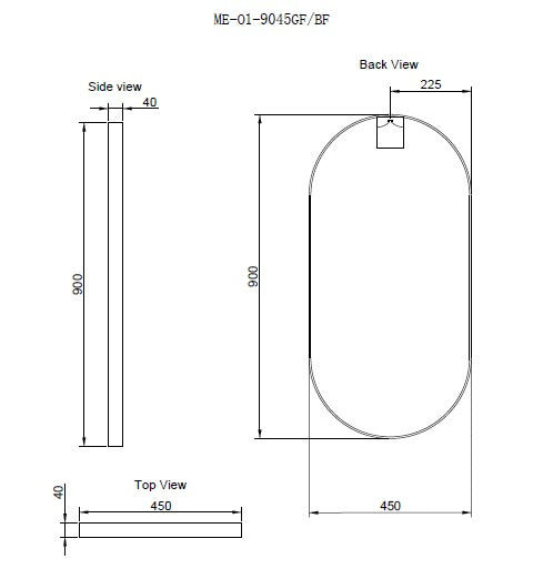 RIVA FRAMED OVAL MIRROR WALL MOUNTED BRUSHED NICKEL 900MM