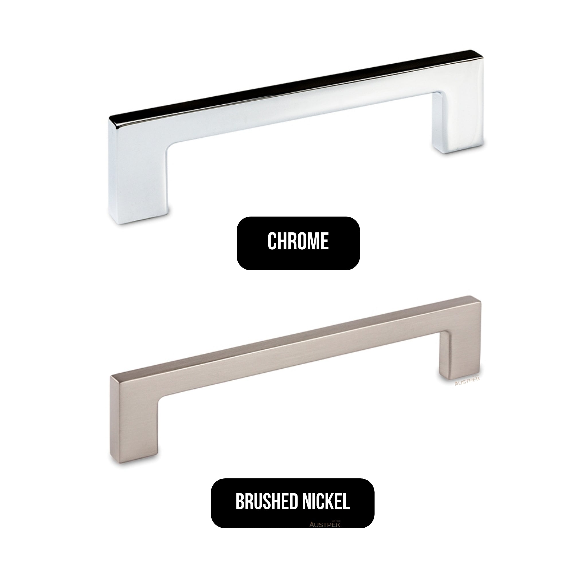 MODULR SQUARE HANDLE BRUSHED NICKEL 96MM