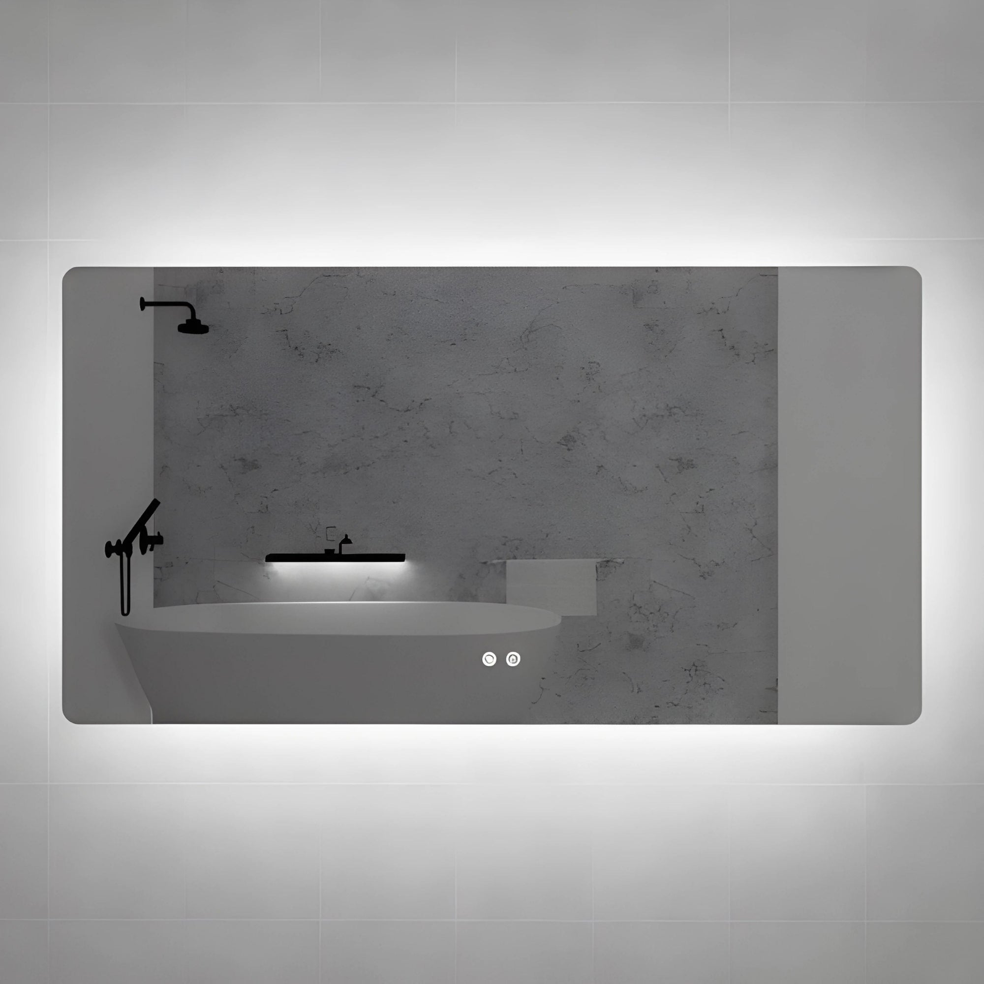 RIVA S5 FRAMELESS RECTANGLE LED MIRROR 3 COLOUR LIGHTS BACKLIT WITH DEFOGGING FUNCTION 900X1500MM