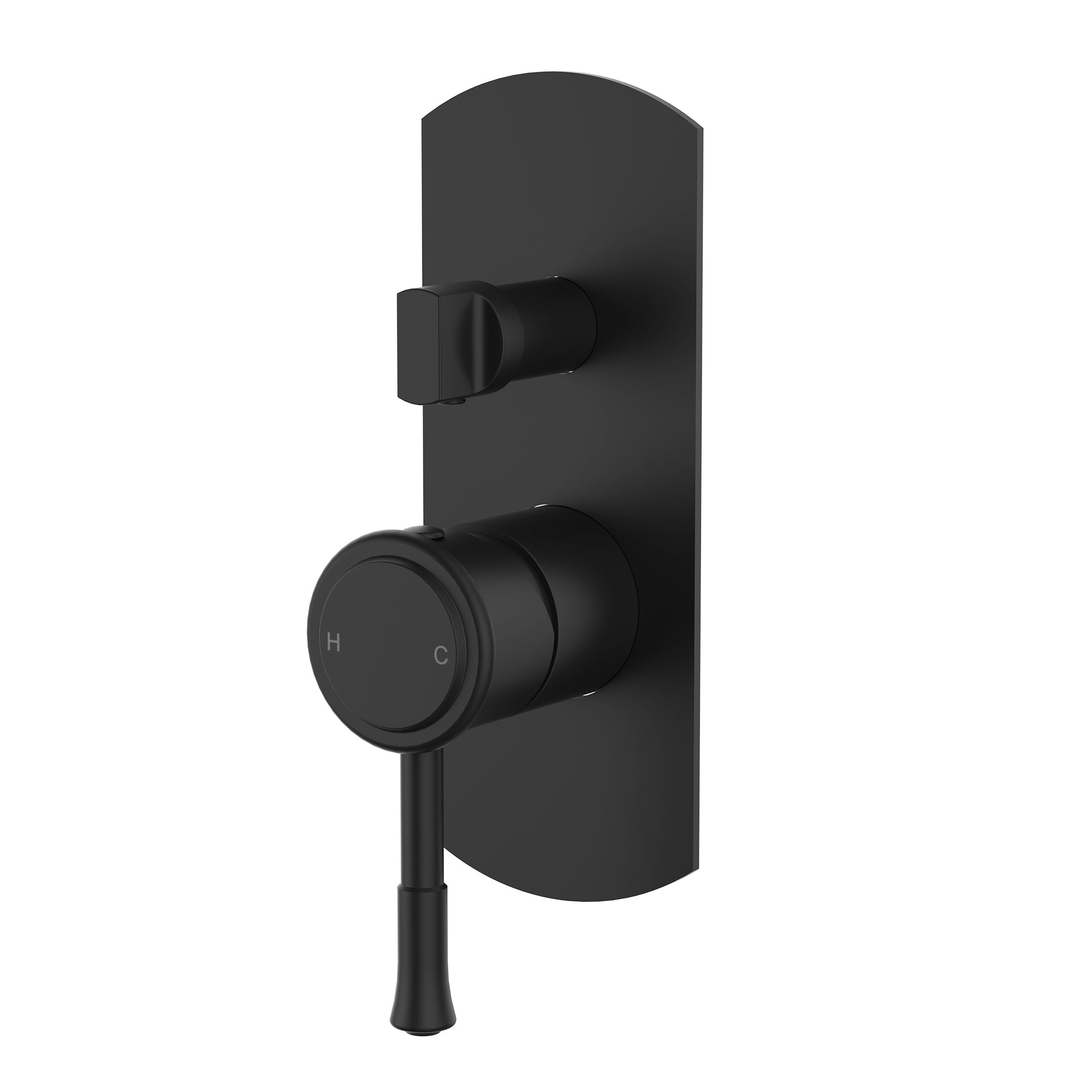 MODERN NATIONAL MONTPELLIER SHOWER DIVERTER MIXER 180MM MATTE BLACK