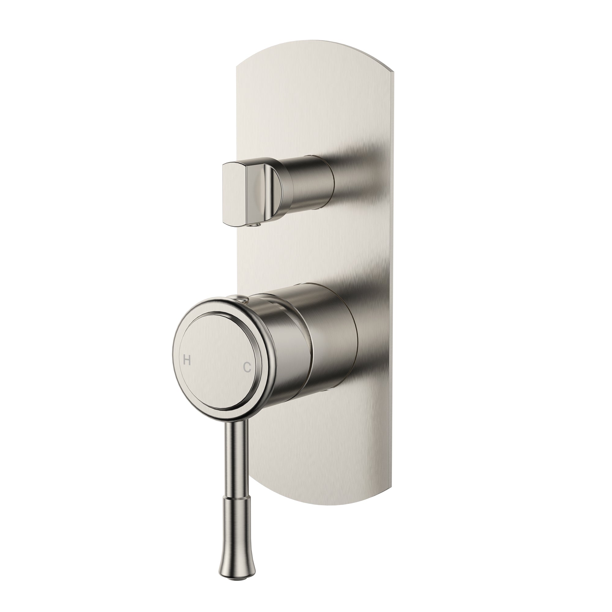 MODERN NATIONAL MONTPELLIER SHOWER DIVERTER MIXER 180MM BRUSHED NICKEL