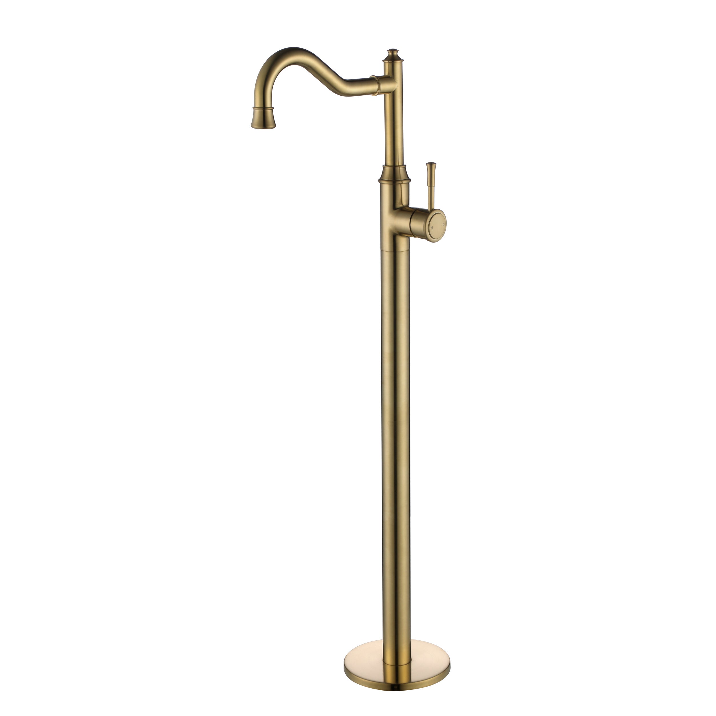 MODERN NATIONAL MONTPELLIER FREESTANDING BATH MIXER 915MM BRUSHED BRONZE