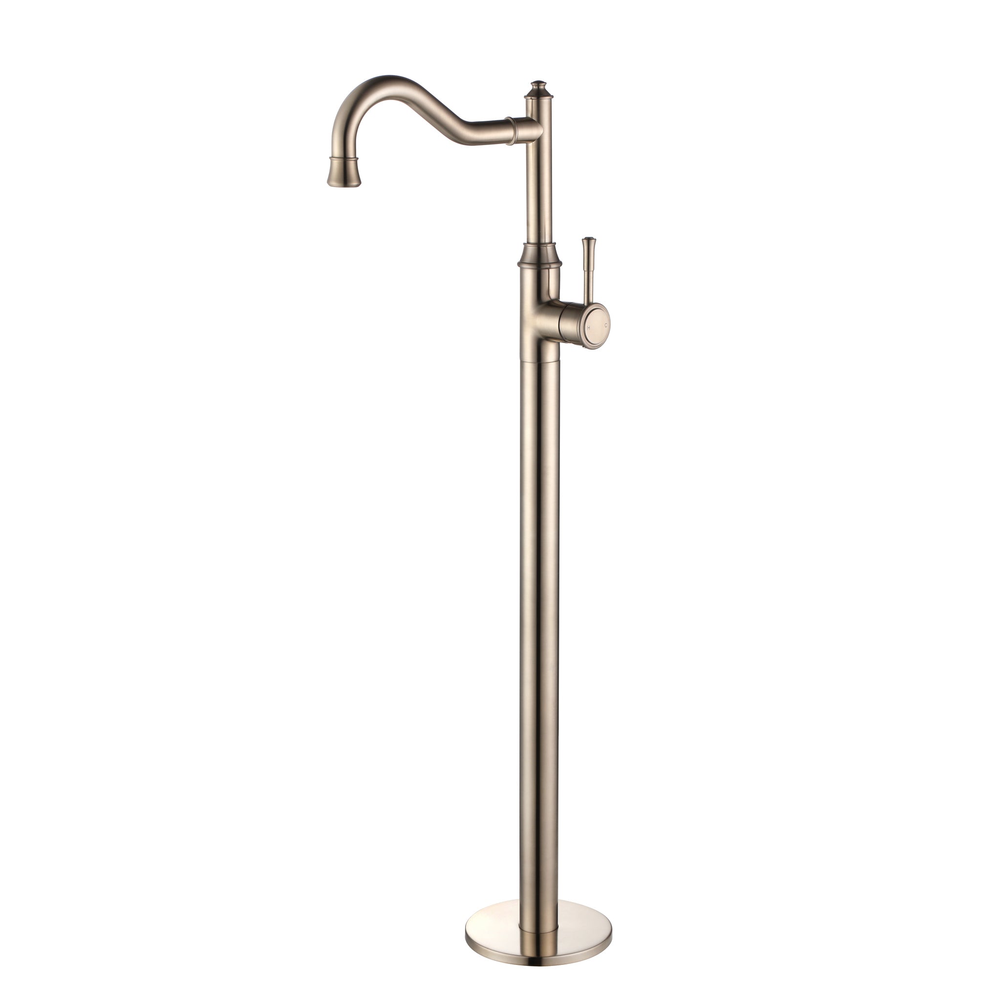 MODERN NATIONAL MONTPELLIER FREESTANDING BATH MIXER 915MM BRUSHED NICKEL