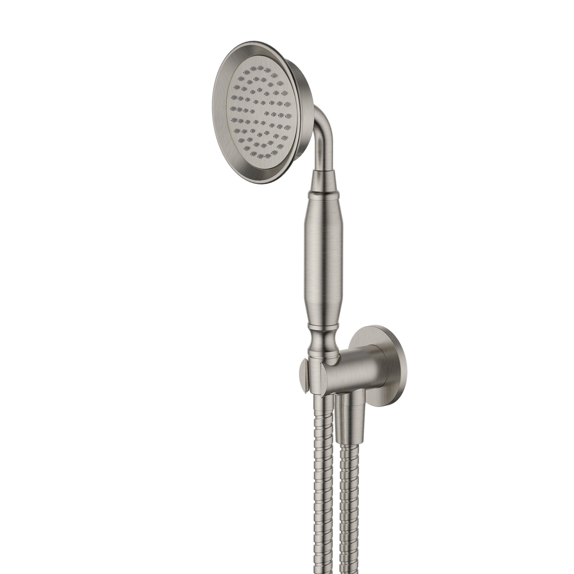 MODERN NATIONAL MONTPELLIER HAND SHOWER ON BRACKET 244MM BRUSHED NICKEL