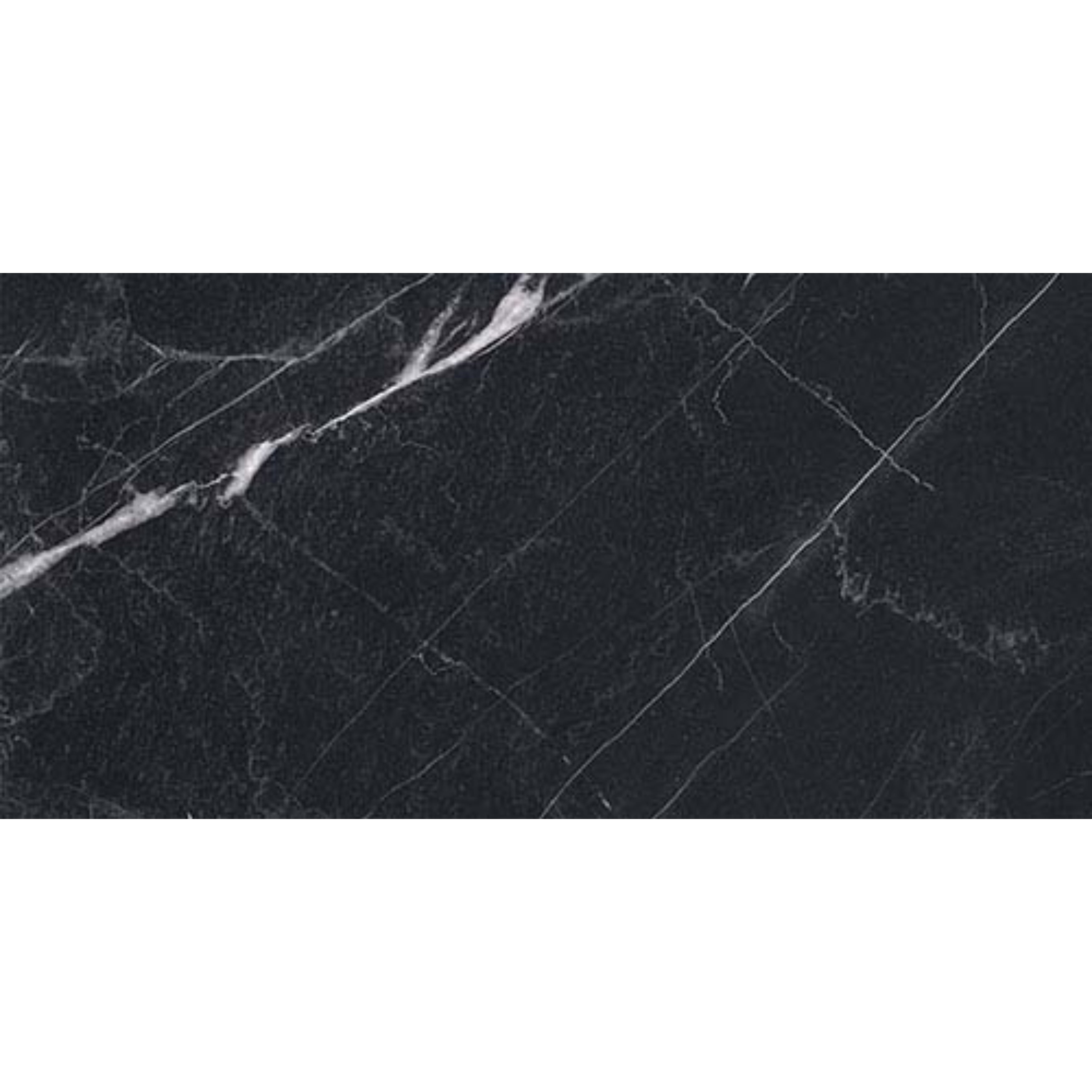 EVERSTONE SUPERB MARBLE MARQUINA BLACK NATURAL 600X300MM RECTANGULAR TILE (PER BOX)