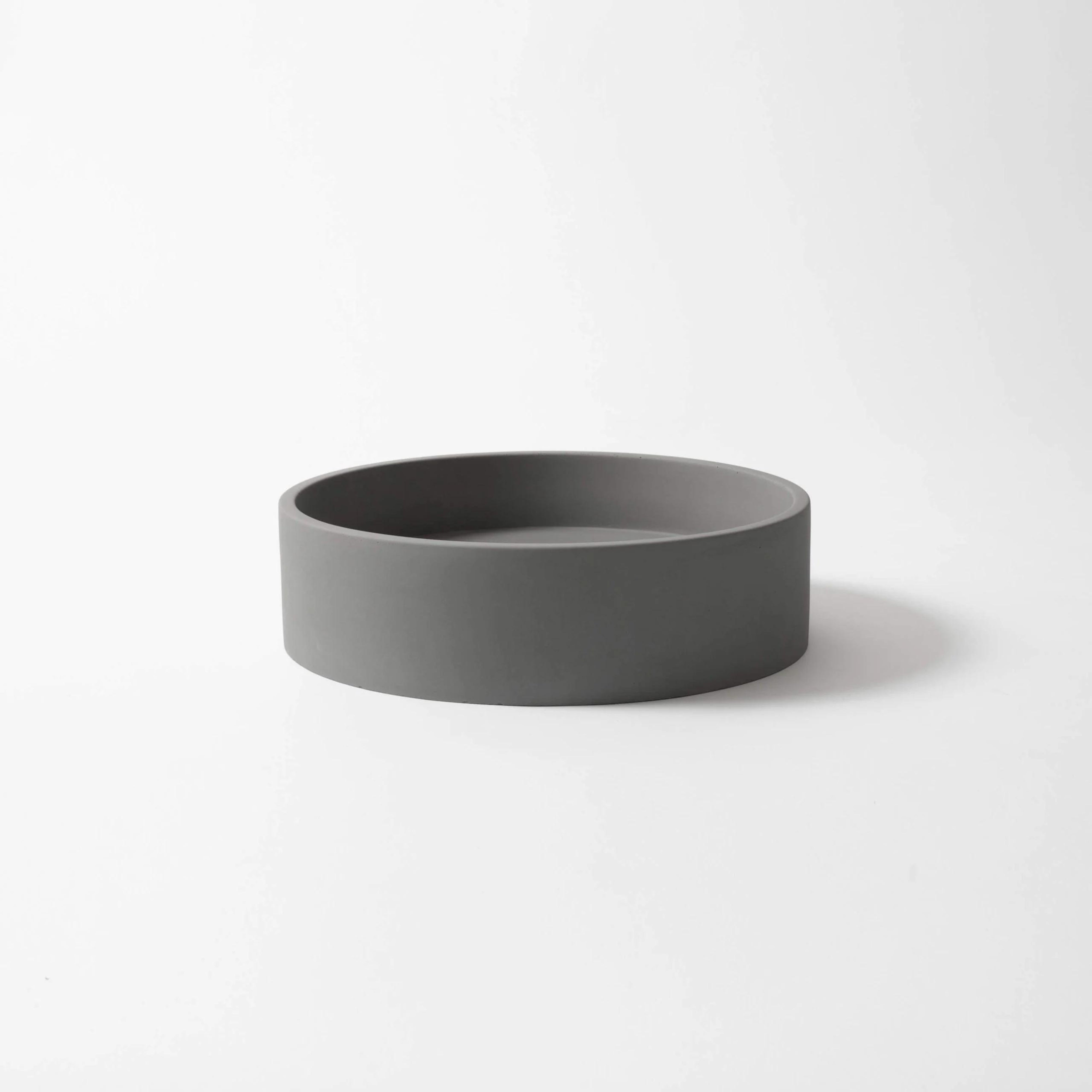 CONCRETE STUDIO WIRLI ABOVE COUNTER BASIN ROUND MID GREY 385MM