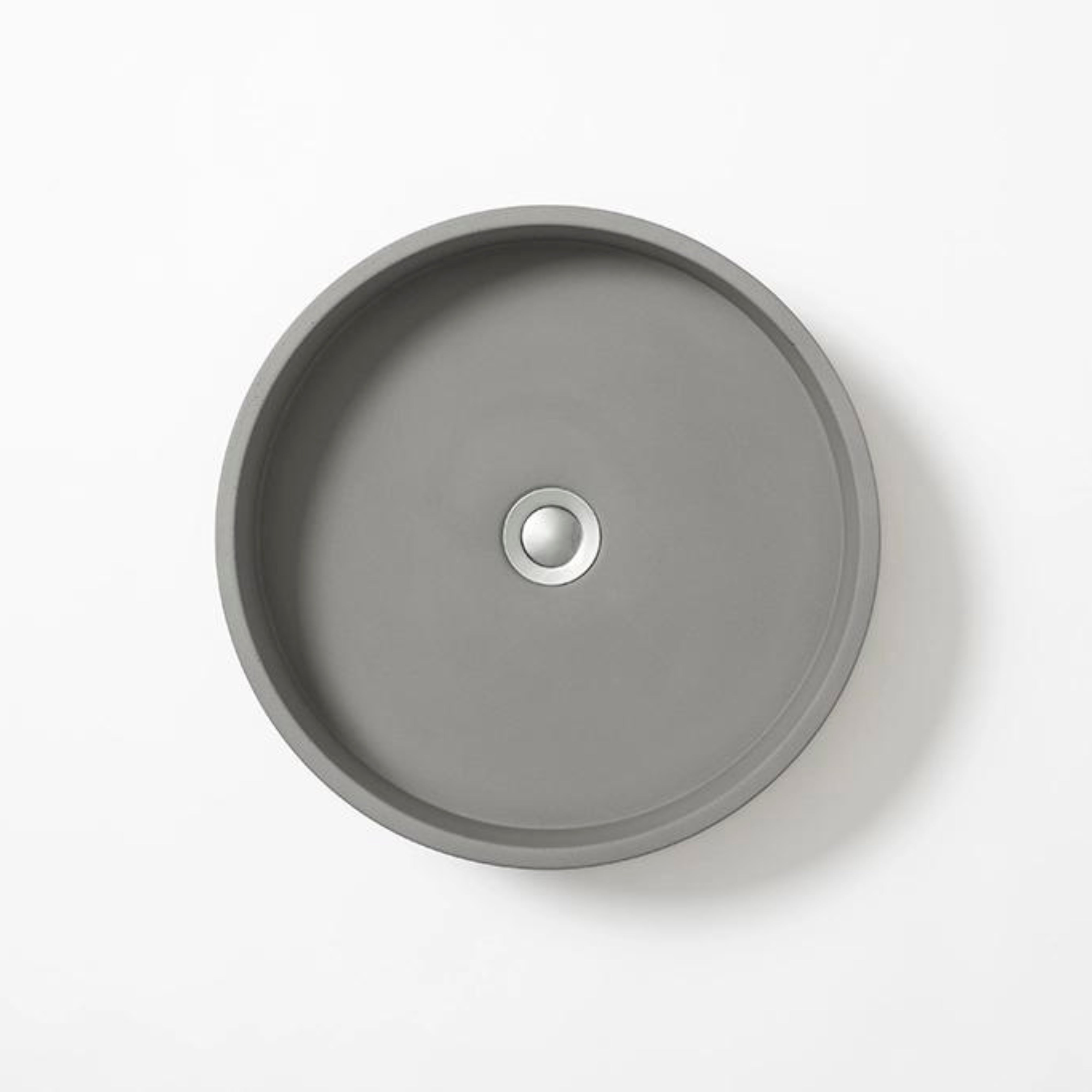 CONCRETE STUDIO WIRLI ABOVE COUNTER BASIN ROUND MID GREY 385MM