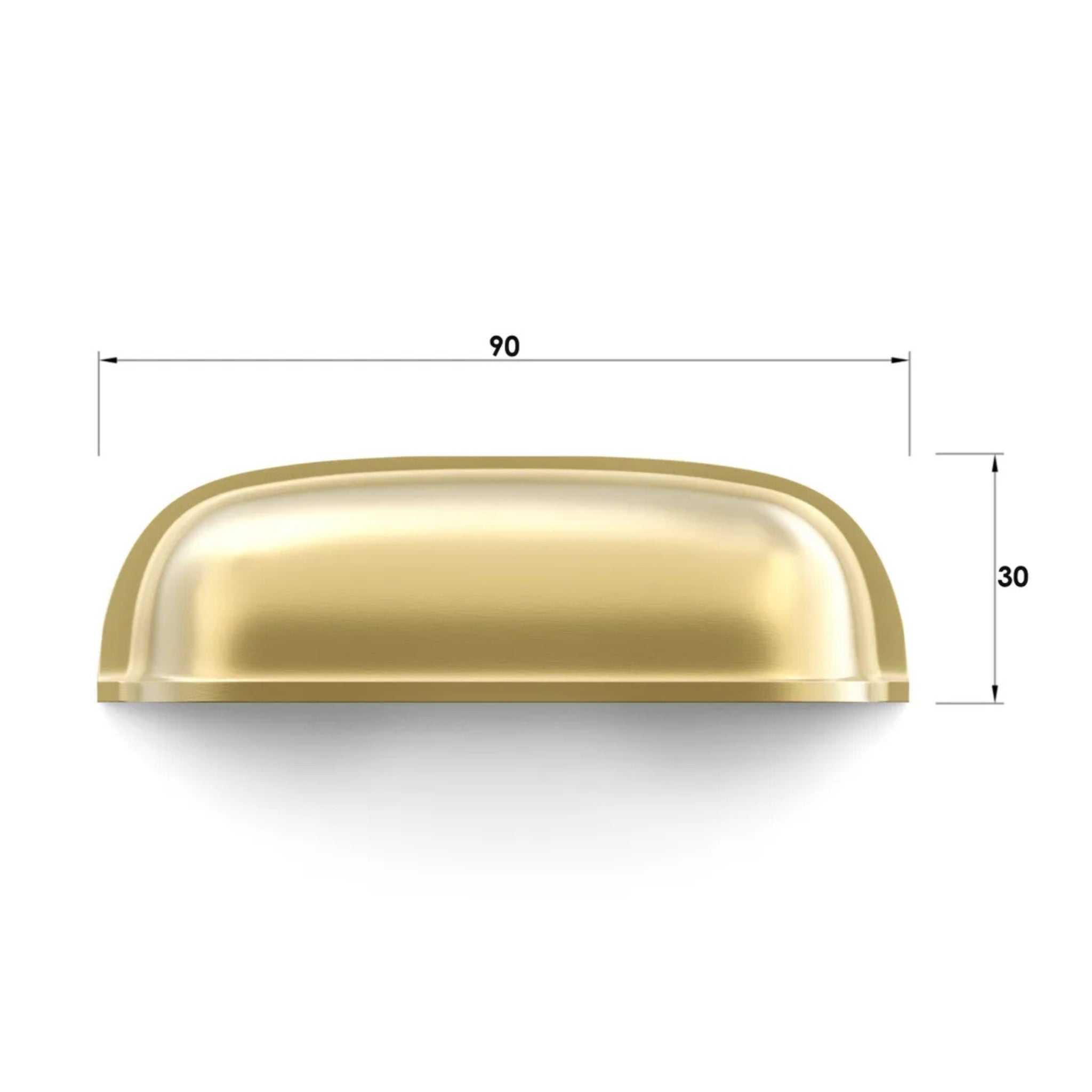 OTTI NEWPORT HANDLE BRUSHED BRASS 90MM