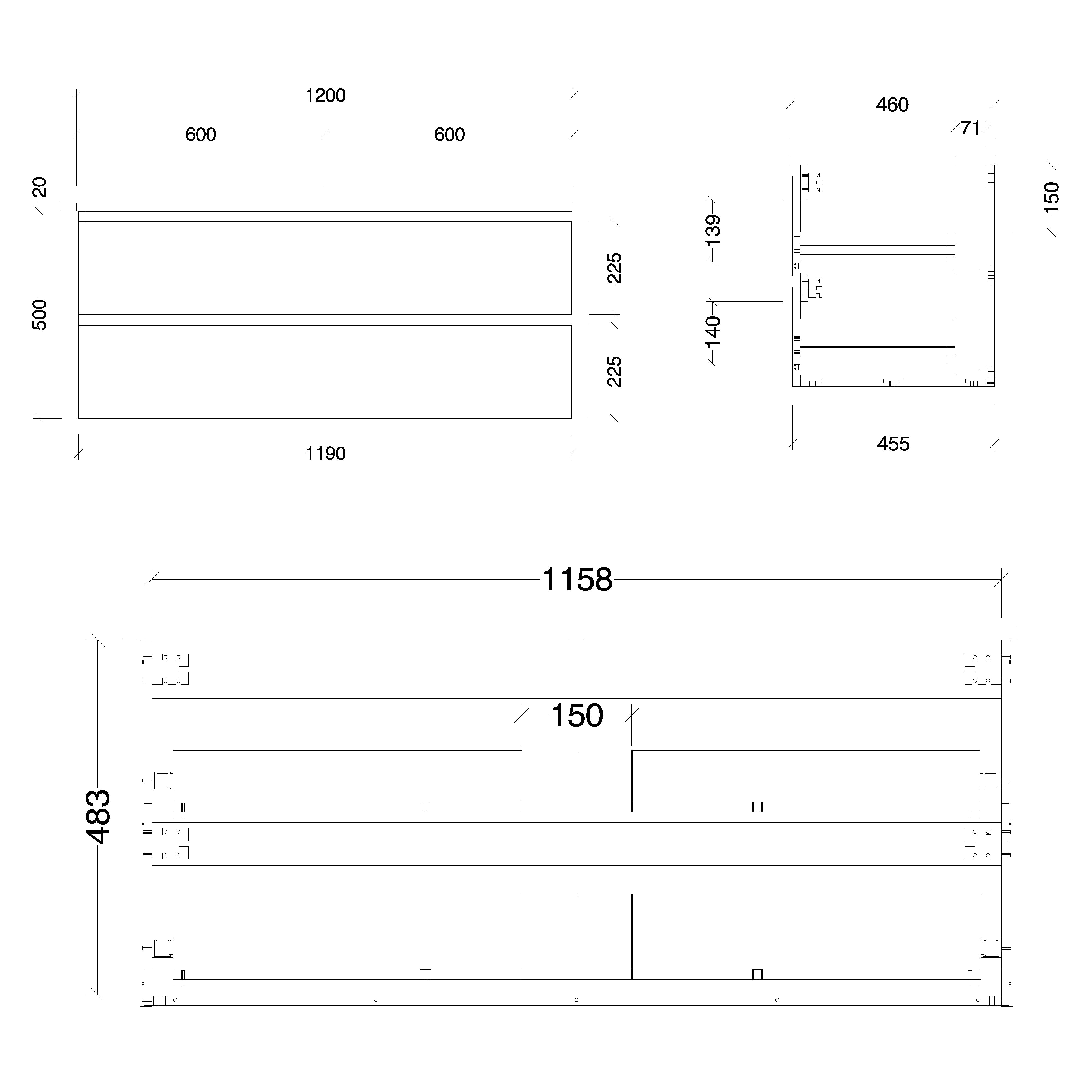 TIMBERLINE NEVADA PLUS CUSTOM WALL HUNG VANITY (ALL SIZING)