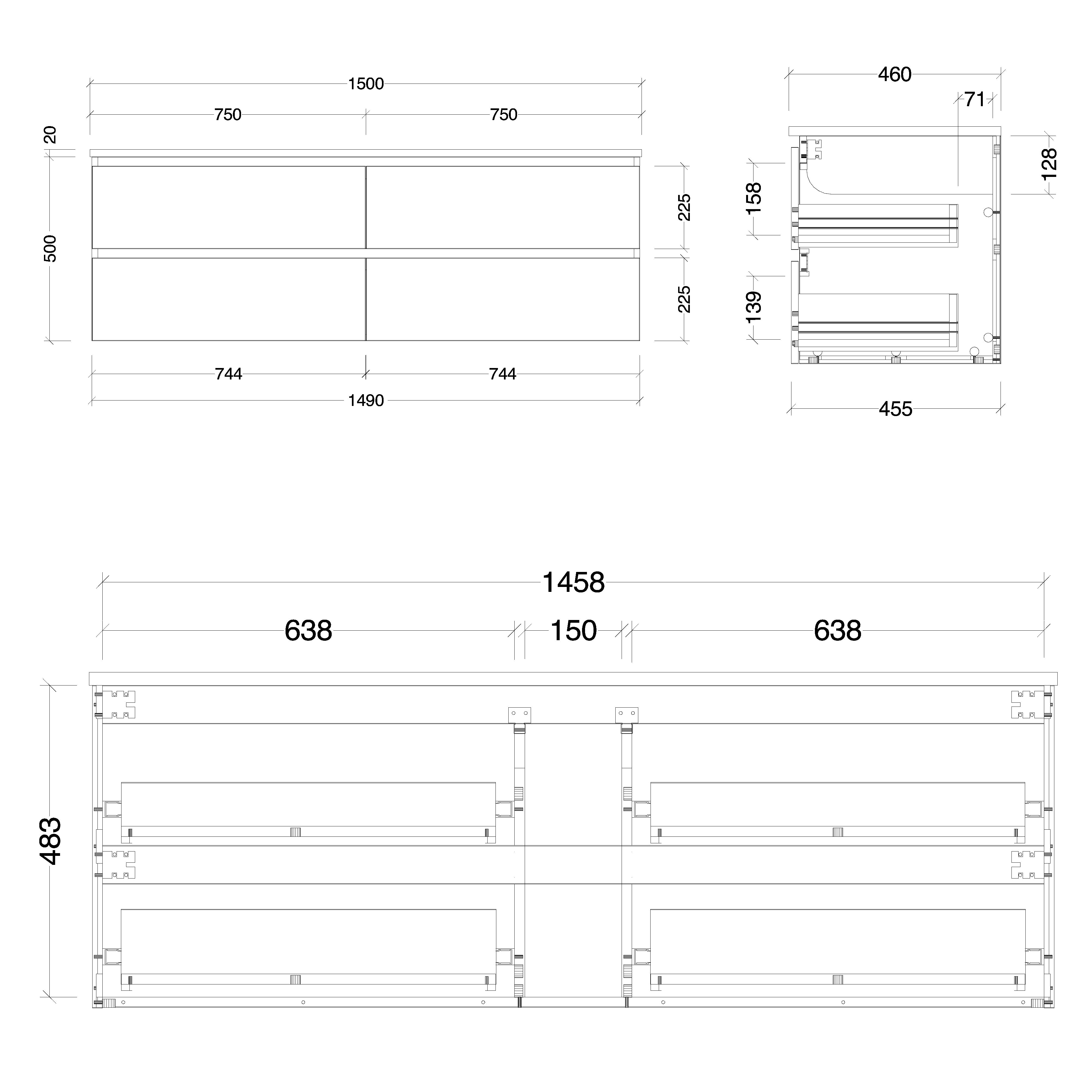 TIMBERLINE NEVADA PLUS CUSTOM WALL HUNG VANITY (ALL SIZING)