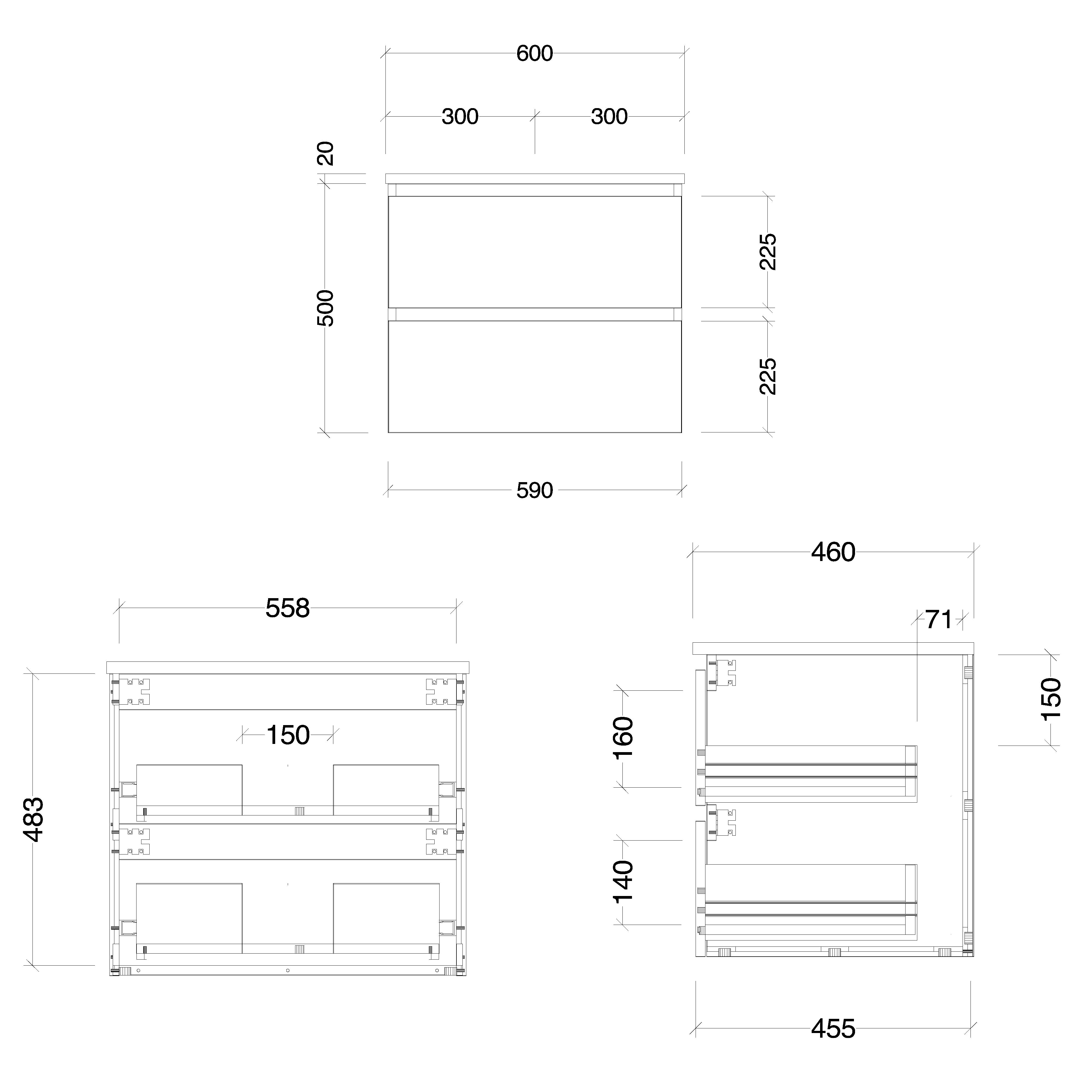 TIMBERLINE NEVADA PLUS CUSTOM WALL HUNG VANITY (ALL SIZING)