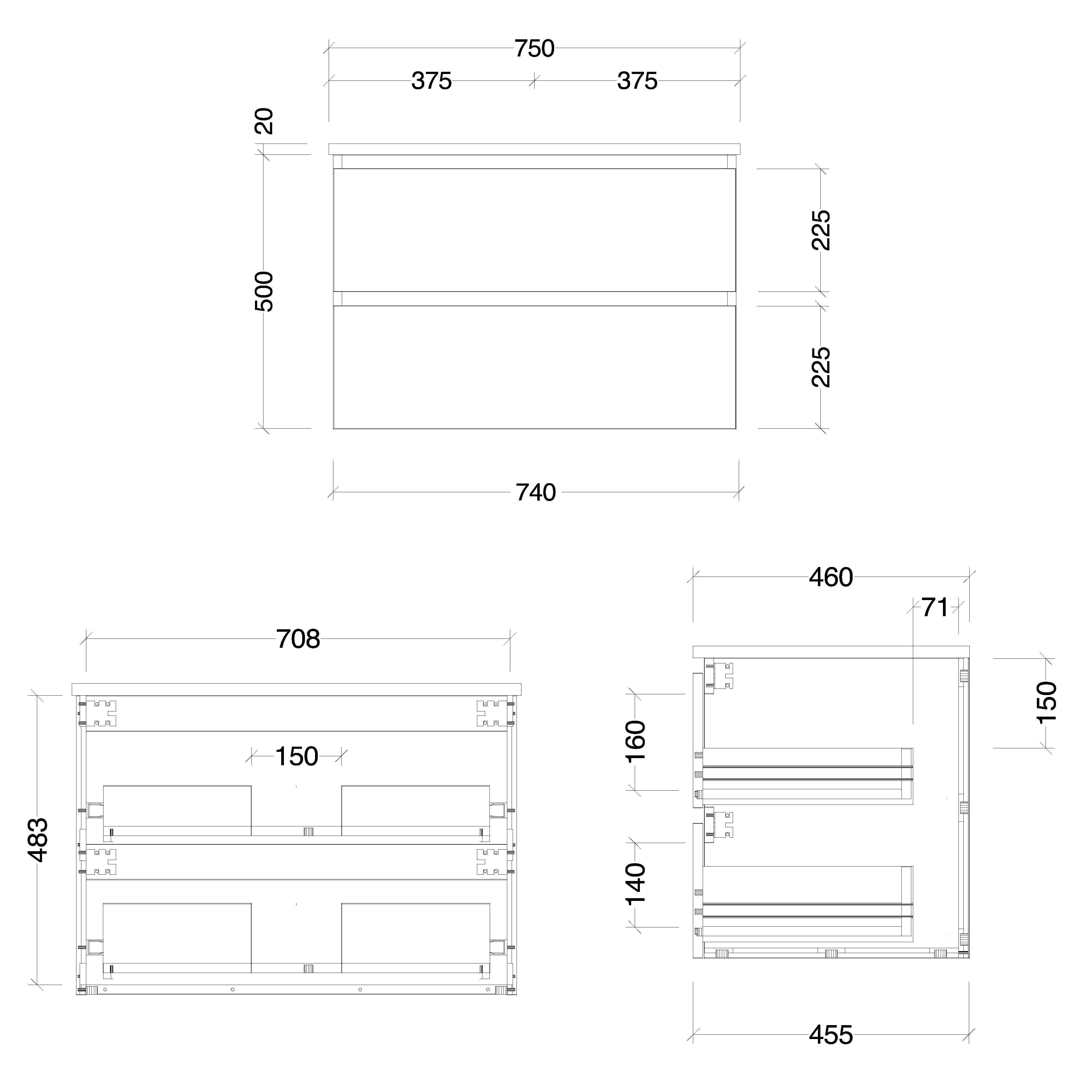 TIMBERLINE NEVADA PLUS CUSTOM WALL HUNG VANITY (ALL SIZING)